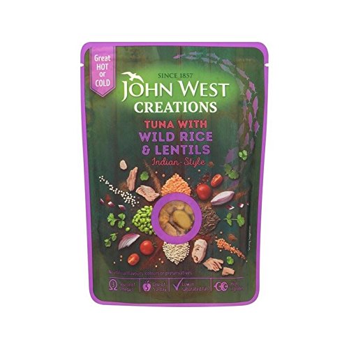 John West Creations Indian Tuna 180g (6.35oz) - Pack of 4 Cans - Premium Wild Caught Tuna in Spring Water - High Protein, Low Mercury - Perfect for Salads, Sandwiches & Healthy Meals