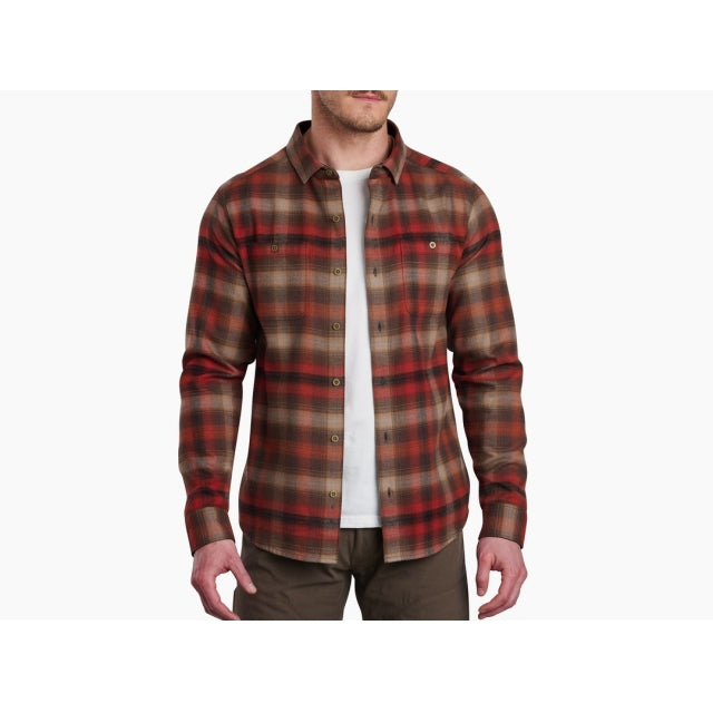 Men's Flannel Long Sleeve Shirt - Soft Plaid Button Down for Casual Wear & Outdoor Activities
