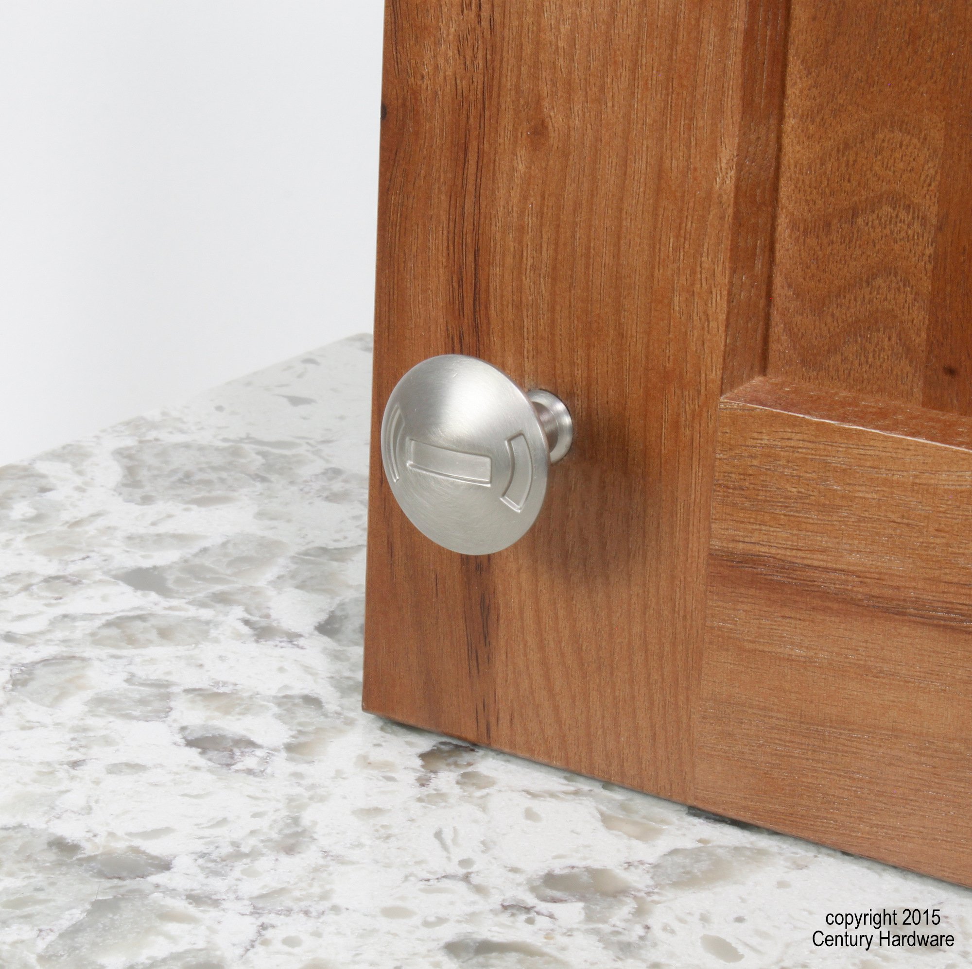 Century Cabinet Knobs 100 Pack - 1 3/16 Inch Diameter Drawer Pulls in Dull Satin Nickel (25115-DSN) - Medieval Style Hardware for Kitchen Cabinets, Bathroom Vanities & Furniture Restoration