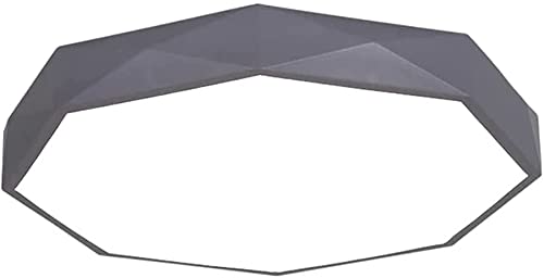 UimimiU 16W LED Ceiling Light with Tri-Color Dimming - Energy Saving Flat Panel Light (40cm, Gray) - Easy Installation for Bedroom, Living Room & Hallway - Modern Minimalist Lighting for Home & Office