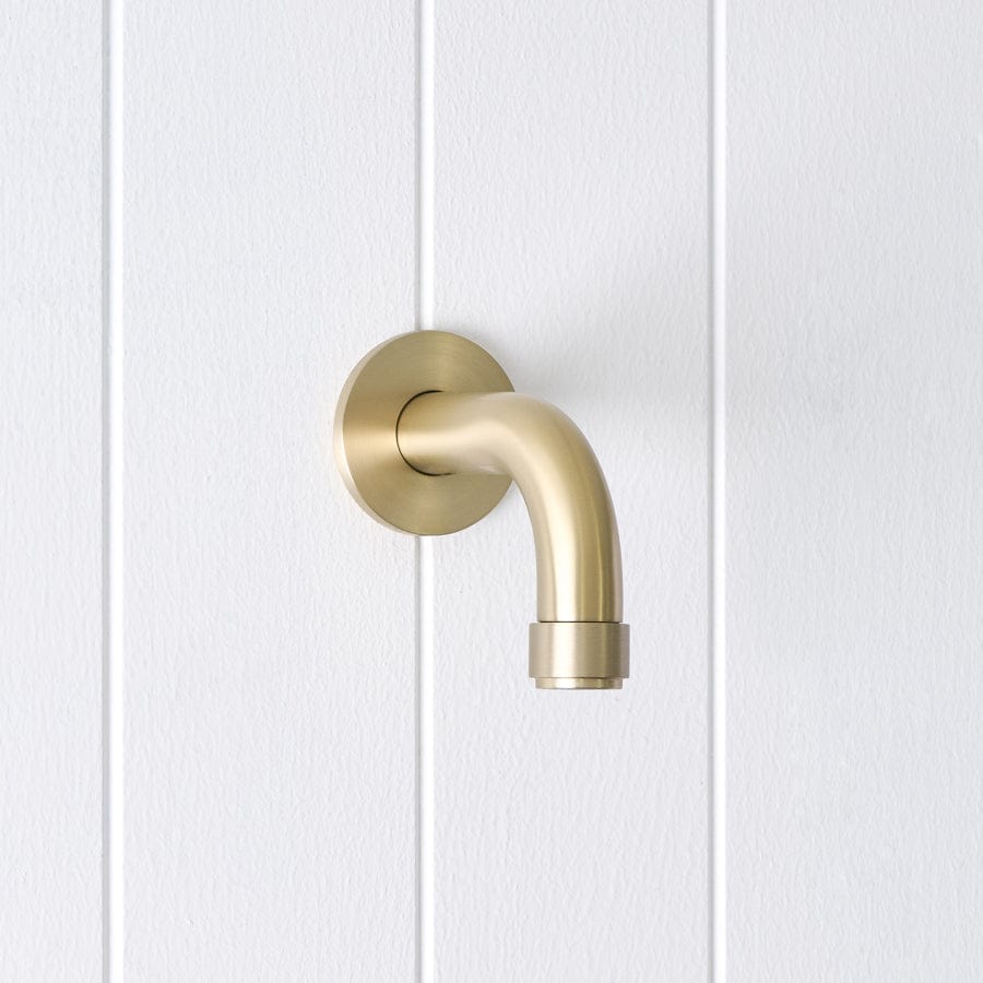 Premium Brushed Nickel Short Wall Spout Faucet - Modern & Durable Bathroom Sink Faucet for Small Spaces, Perfect for Powder Rooms, Laundry Rooms & RVs