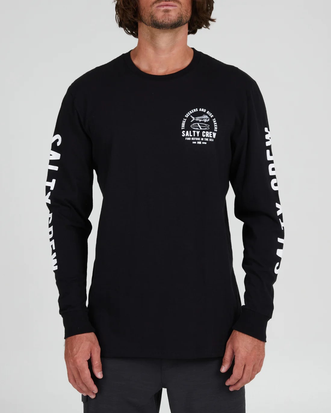 Salty Crew Lateral Line Long Sleeve Fishing Shirt - UPF Sun Protection for Men - Perfect for Saltwater Fishing & Outdoor Adventures