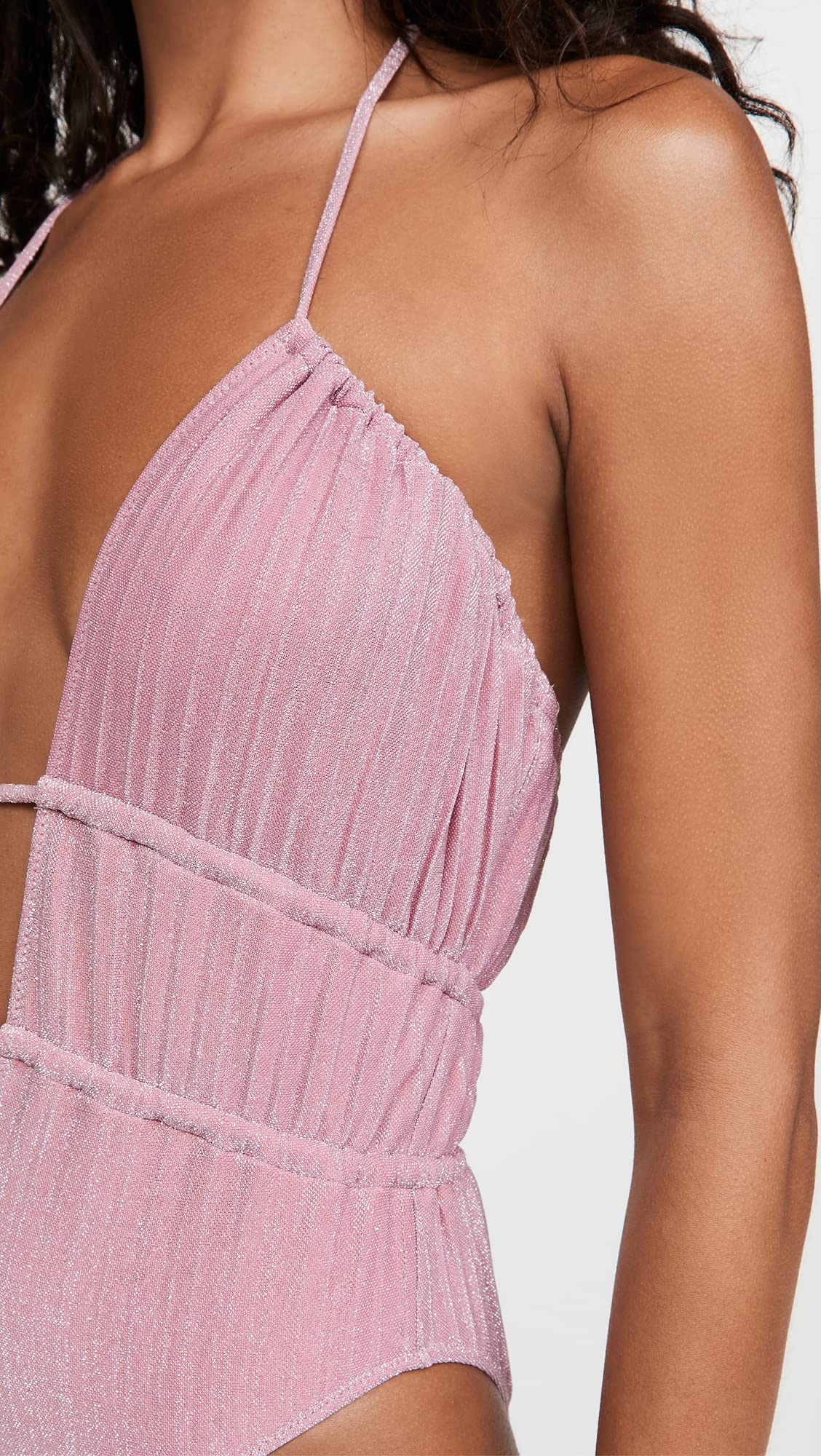 Ramy Brook Women's Knit Marta One Piece Swimsuit - Pink, Size S - Stylish & Comfortable One-Piece Bathing Suit for Beach, Pool & Vacation
