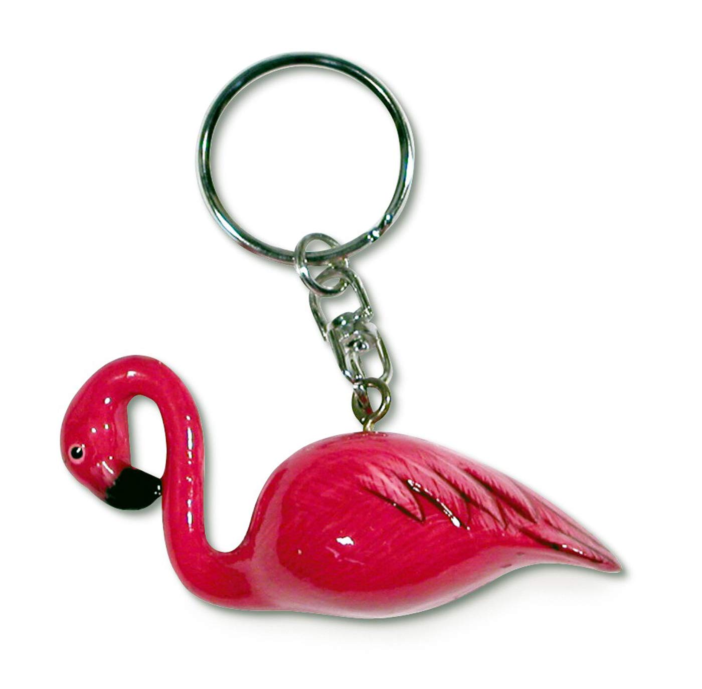 Hand Painted Pink Flamingo Keychain - Unique Bird Shaped Keyring for Women & Men - Perfect for Gifts, Travel, and Everyday Use