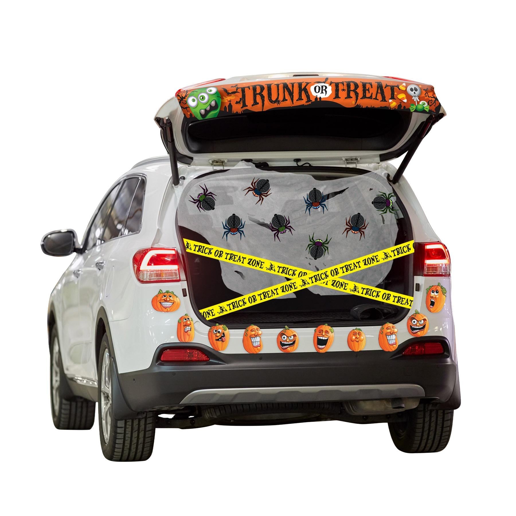 12 Pack Beistle Halloween Trick Or Treat Zone Party Tape - 20 ft Roll - Perfect for Halloween Decorations, Party Streamers & Spooky Home Decor