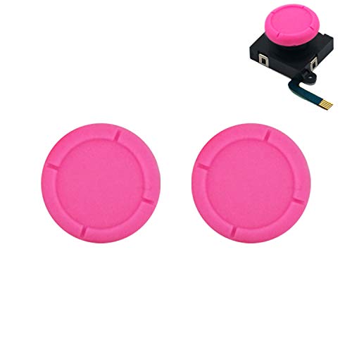 BRHE Replacement Thumb Grip Caps for Nintendo Switch & Switch Lite - 3D Analog Stick Joystick Silicone Rubber Cover Set (Rose Pink) - Improve Grip & Comfort for Gaming Sessions, Perfect for Switch Console Protection & Enhanced Gameplay
