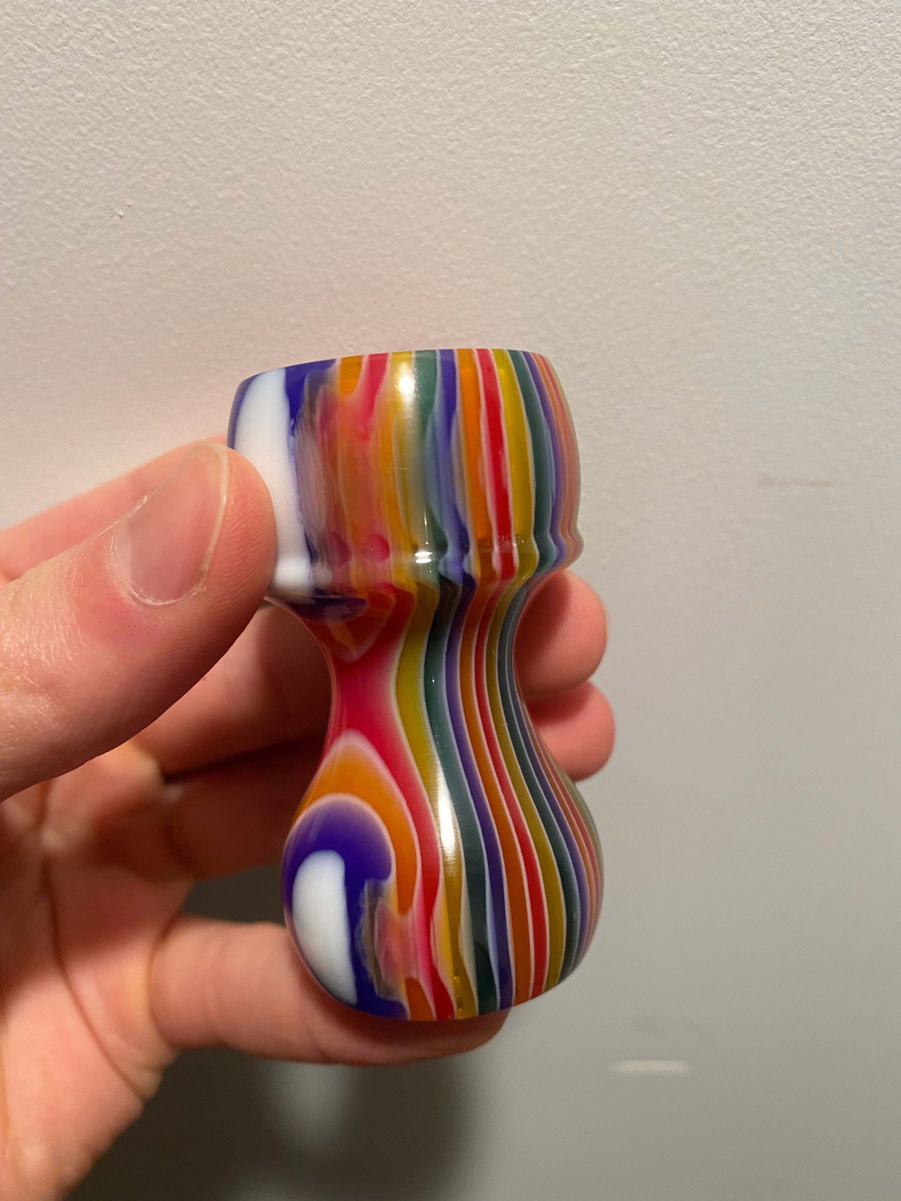 Handcrafted Candy Stripe Shaving Brush Handle for 24mm & 26mm Knots - Factory Second - Perfect for Wet Shaving & Grooming Gifts