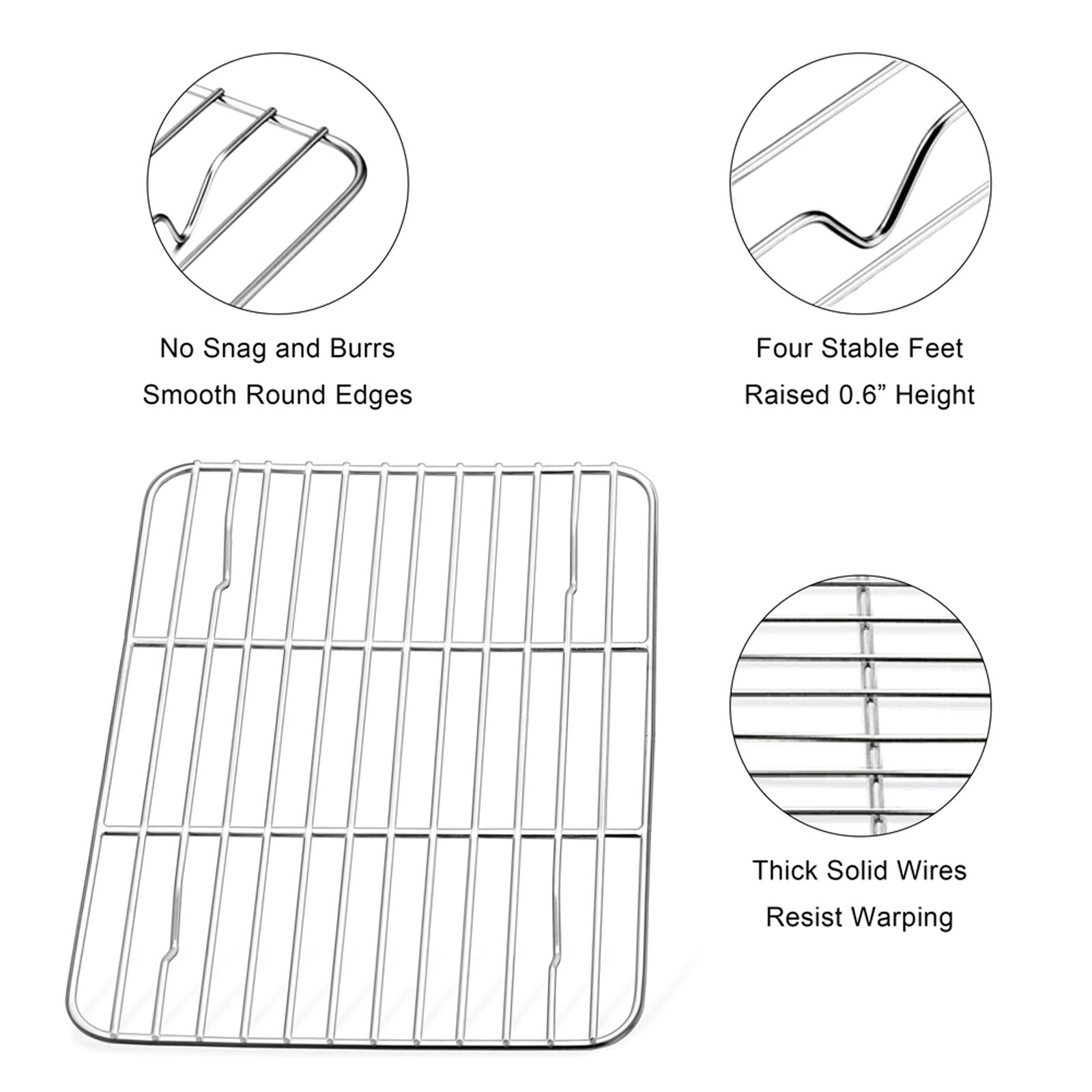 Stainless Steel Baking Cooling Rack Set of 2 - 11.6