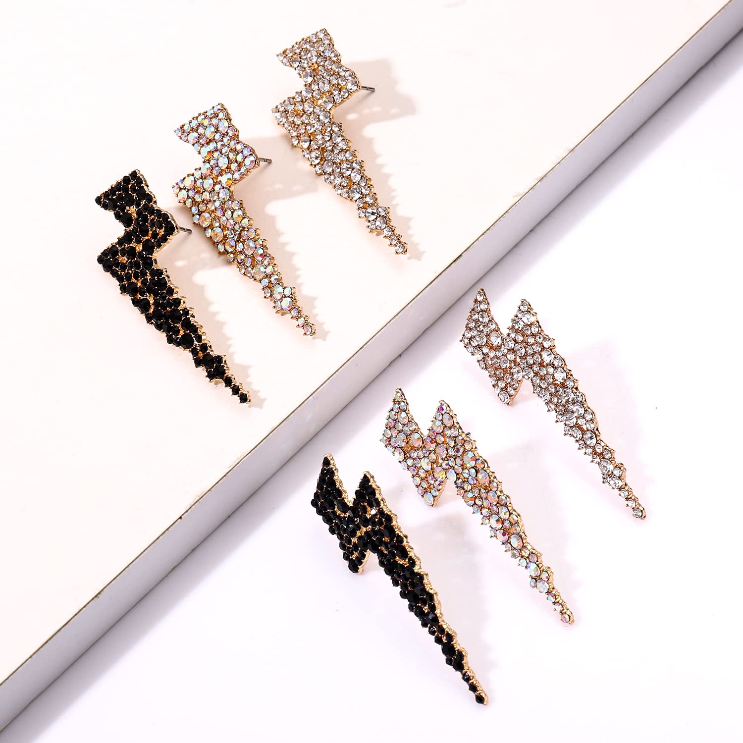 Lightning Bolt Drop Dangle Earrings for Women - Punk Fashion Statement Jewelry with Flash Thunder Hook - Perfect for Concerts, Parties & Gothic Outfits