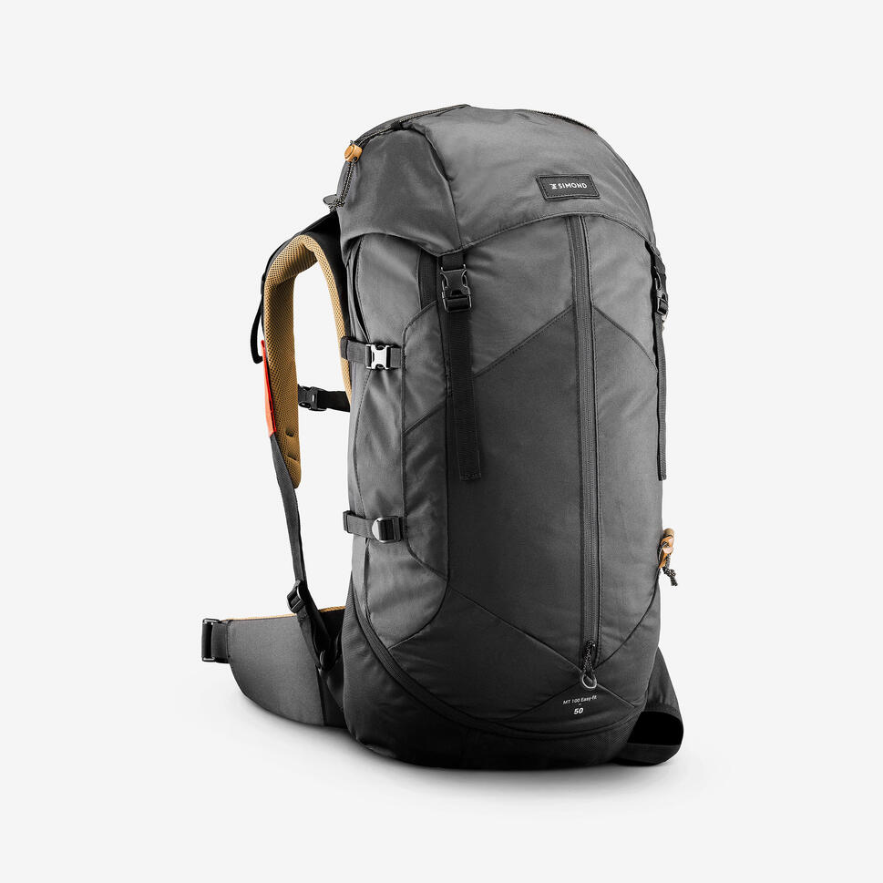 Simond MT100 Easyfit 50L Men's Hiking Backpack - Lightweight Waterproof Travel Backpack for Camping, Trekking & Outdoor Adventures