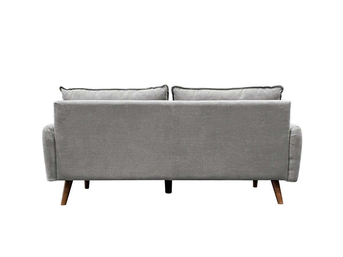 3-Seater Modern Sofa - Dark Grey Fabric Upholstered Couch for Living Room, Lounge & Apartment (Open Box) - Comfortable Contemporary Sectional Sofa for Small Spaces