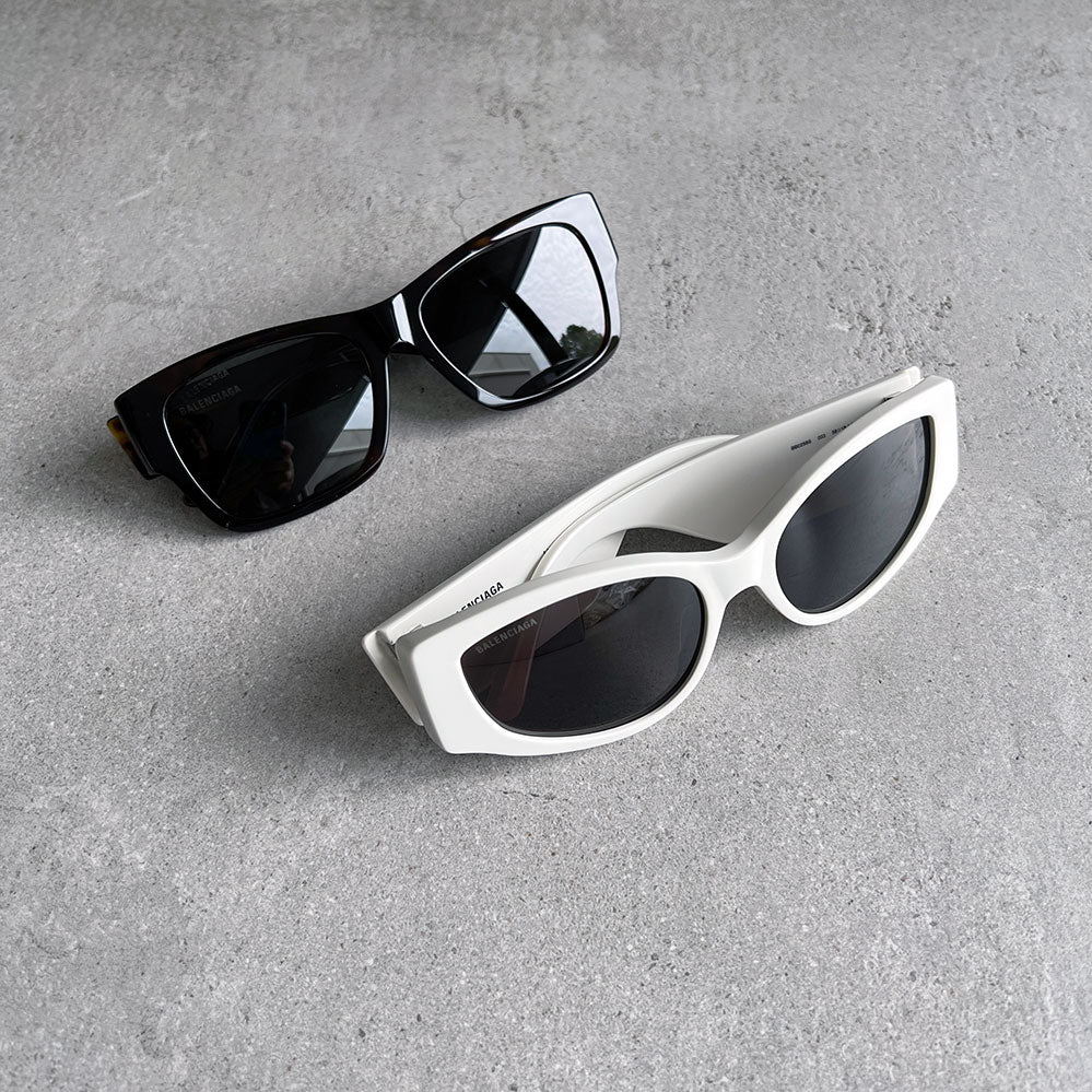 Balenciaga BB0258S Sunglasses - White Polarized UV Protection - Perfect for Beach, Driving & Outdoor Activities