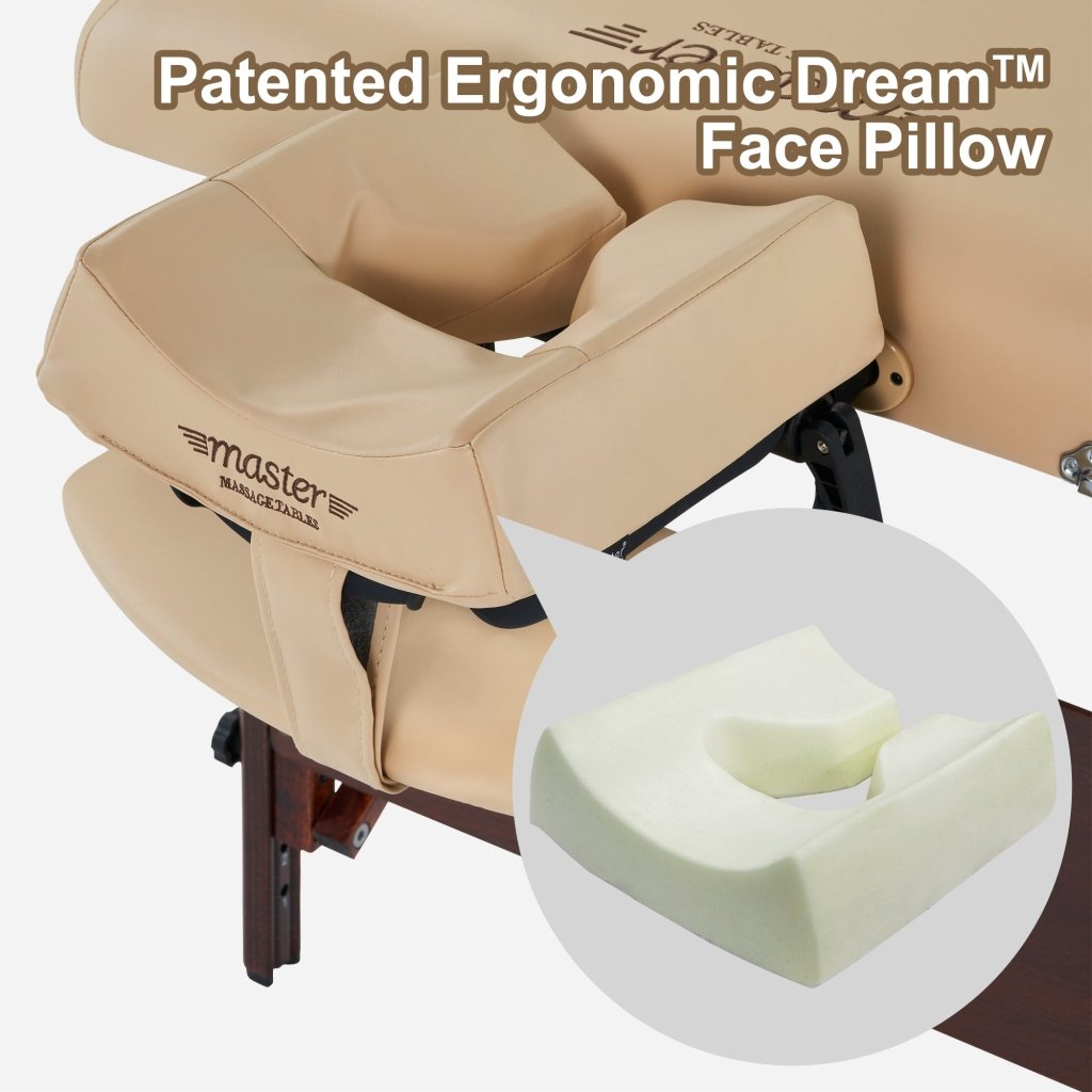 MusicMaster High Fidelity Bluetooth Music Pillow with Ergonomic Face Cushion - Wireless Massage Pillow for Neck & Back Pain Relief, Cream Color - Perfect for Home, Office & Travel Relaxation