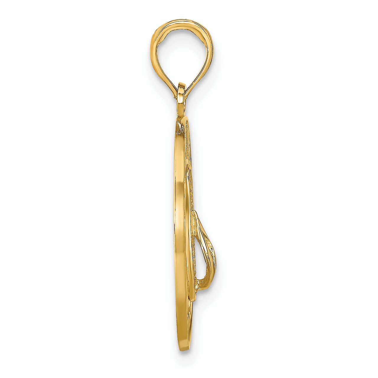 Lex & Lu 14k Yellow Gold Key West Flip Flop Pendant - Elegant Beach Jewelry for Women, Perfect for Summer Vacations & Tropical Getaways