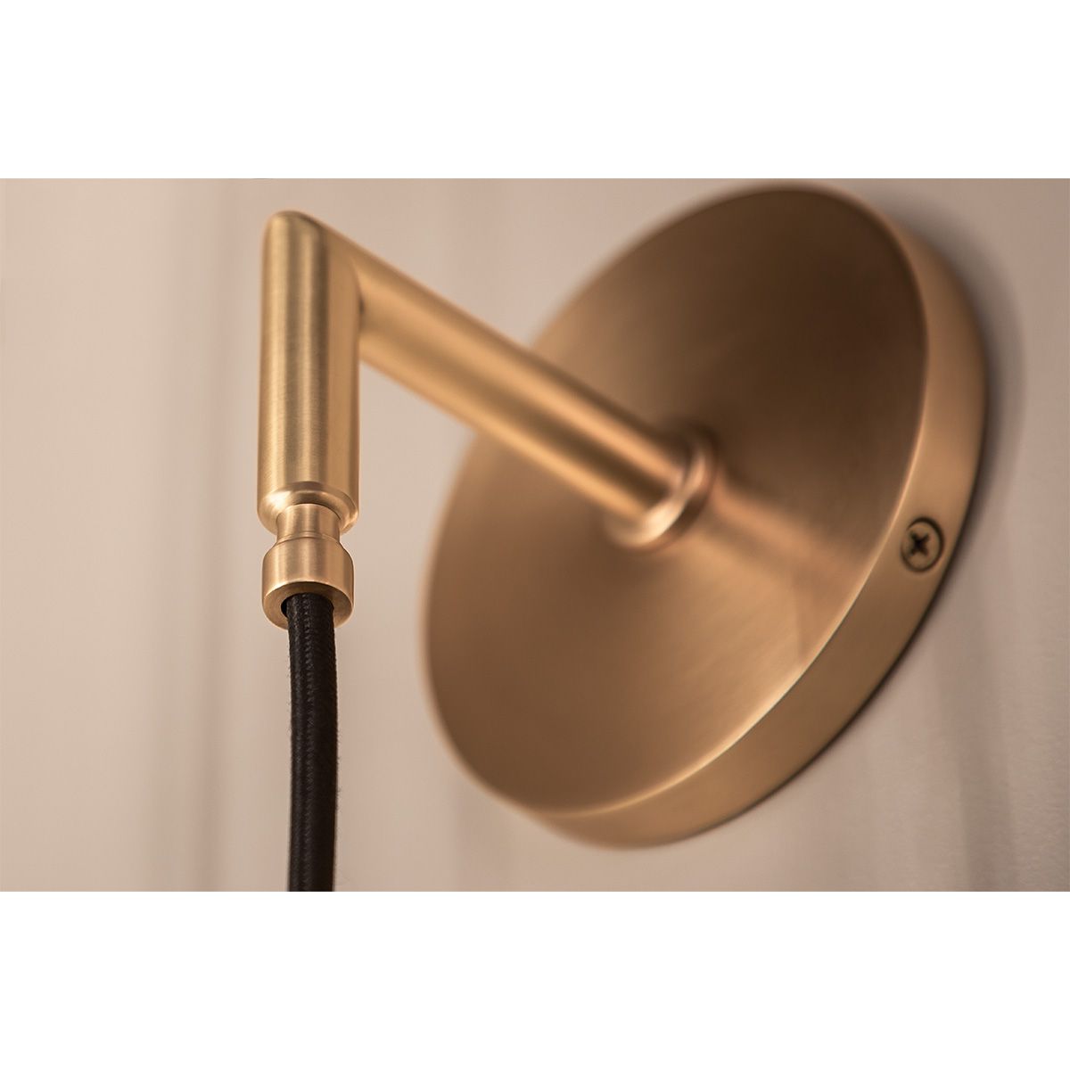 Alva 11-Inch Armed Wall Sconce with Brass Finish - Perfect for Bedroom, Living Room, and Hallway Lighting Decor