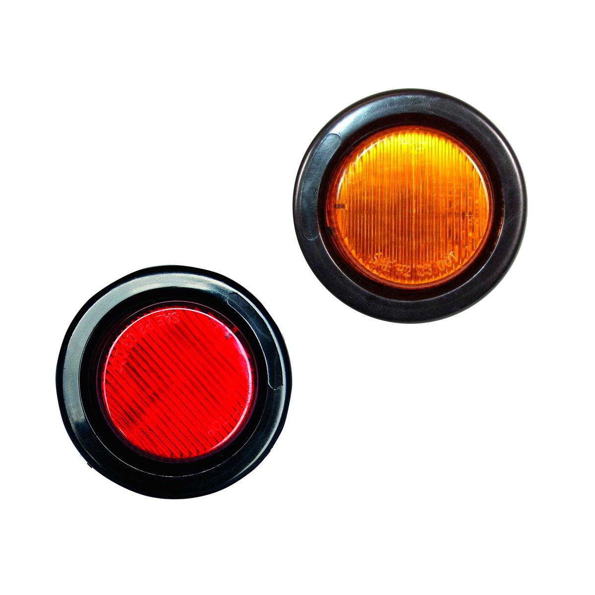 Fortpro 2 Round Clearance/Marker LED Light with 10 LEDs - Durable Waterproof Truck Trailer Lights for Off-Road Vehicles, Boats & Emergency Vehicles - Perfect for Night Driving, Safety Marking & Hazard Visibility