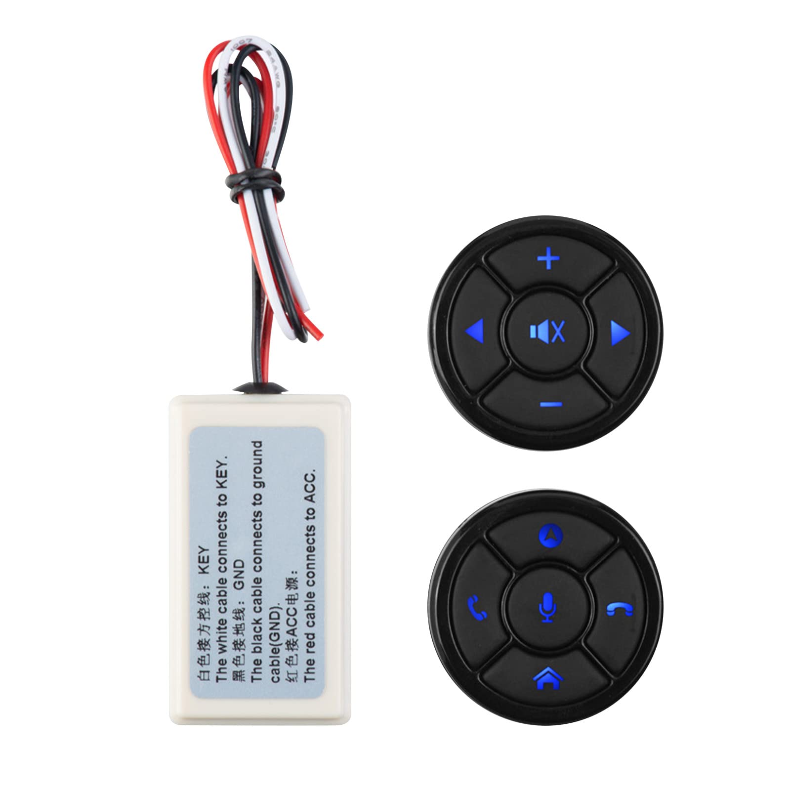 Bluetooth Steering Wheel Control Buttons - Wireless Remote for Radio, Navigation & Phone Calls | Perfect for Car Accessories & Hands-Free Driving
