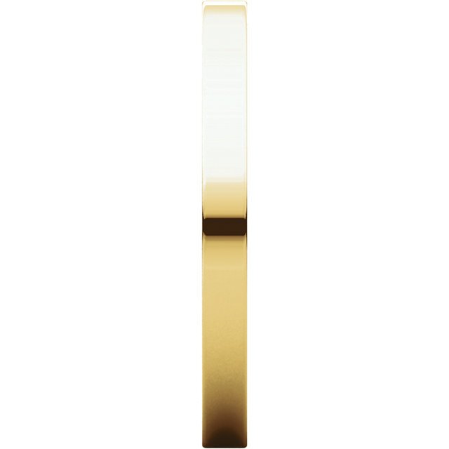 14K Gold 2mm Flat Men's Wedding Band - Classic Comfort Fit Ring for Engagement, Anniversary & Everyday Wear