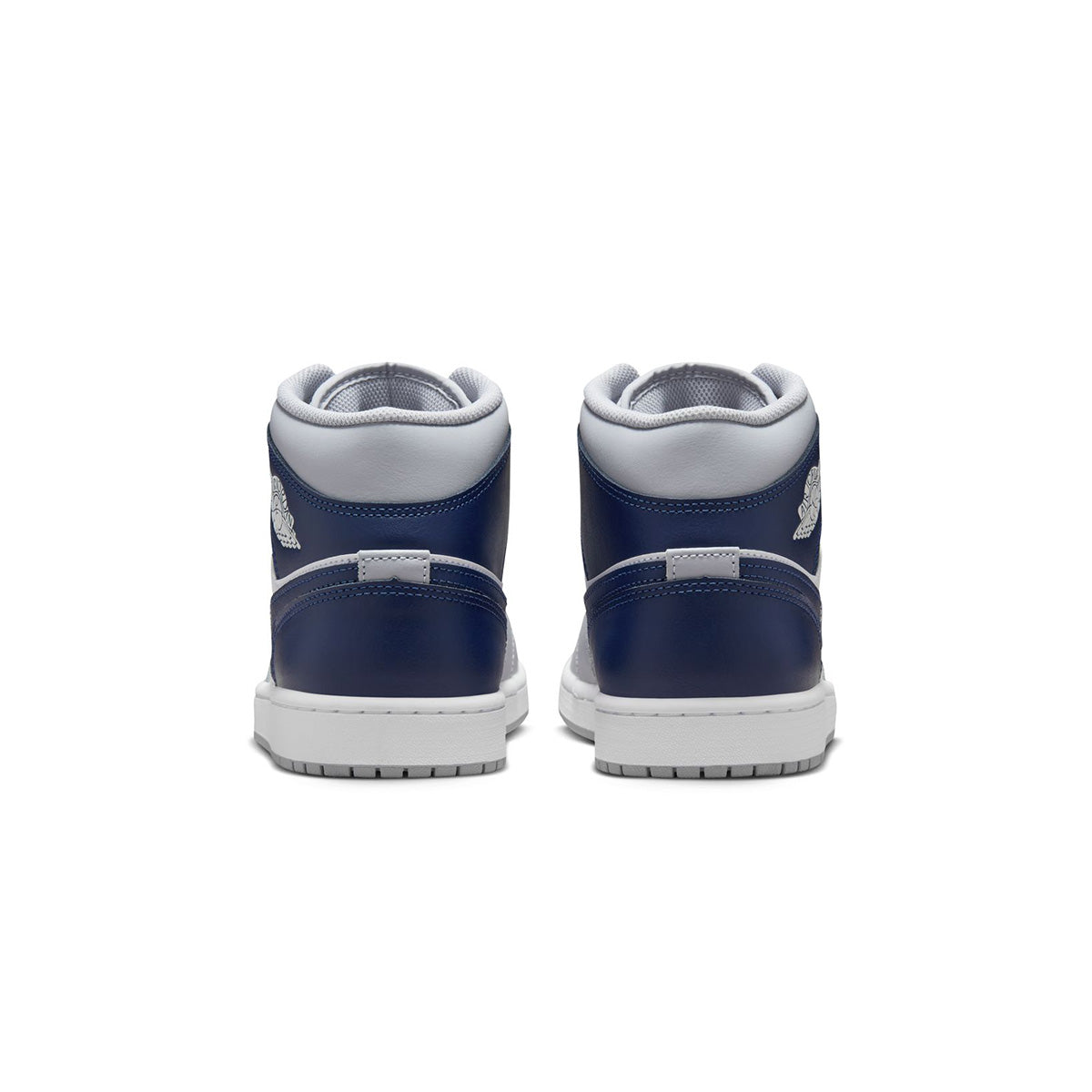 Air Jordan 1 Mid 'Wolf Grey Midnight Navy' Men's Basketball Shoes - Stylish Sneakers for Casual Wear, Street Fashion & Sports