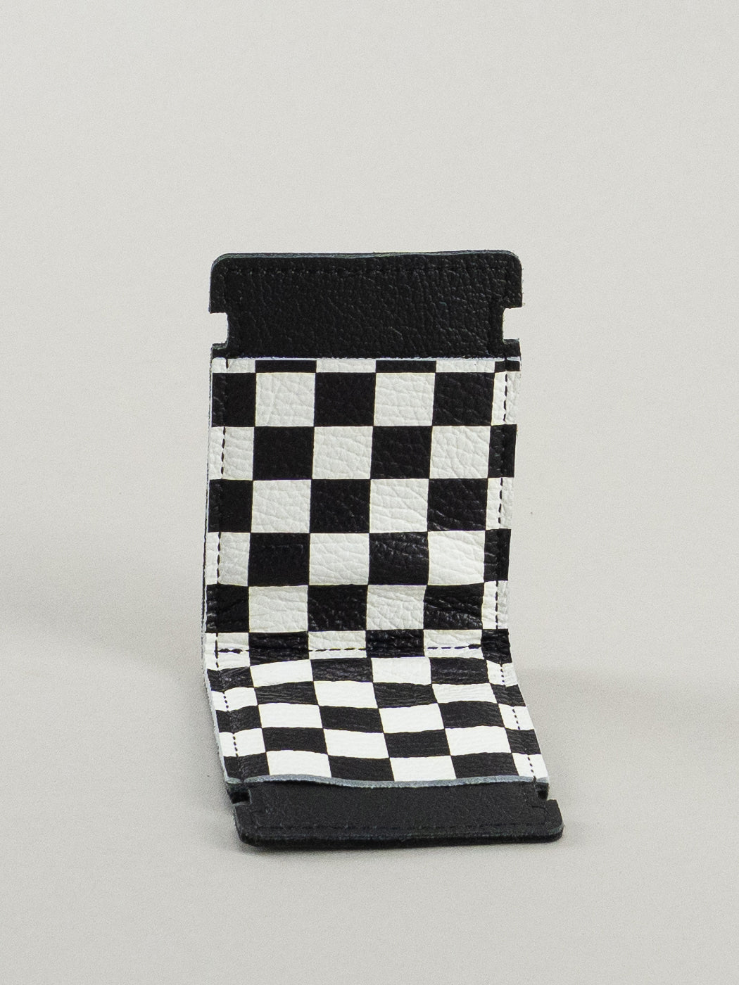 Checkered Flag Cash Cover - Premium Leather Wallet for Men - Perfect for Poker Games, Racing Events & Everyday Use