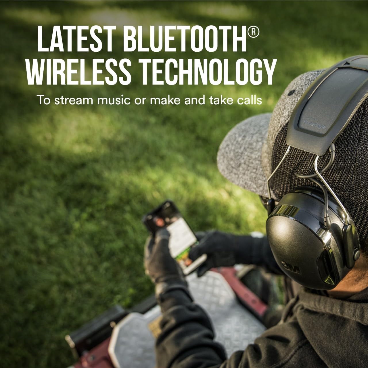 3M WorkTunes Connect + Solar Hearing Protector – Wireless Bluetooth Ear Muffs with NRR 26dB Noise Reduction, Self-Charging Solar Technology & Built-in Mic – Ideal for Construction, Lawn Care, and Industrial Work (90573-DC)