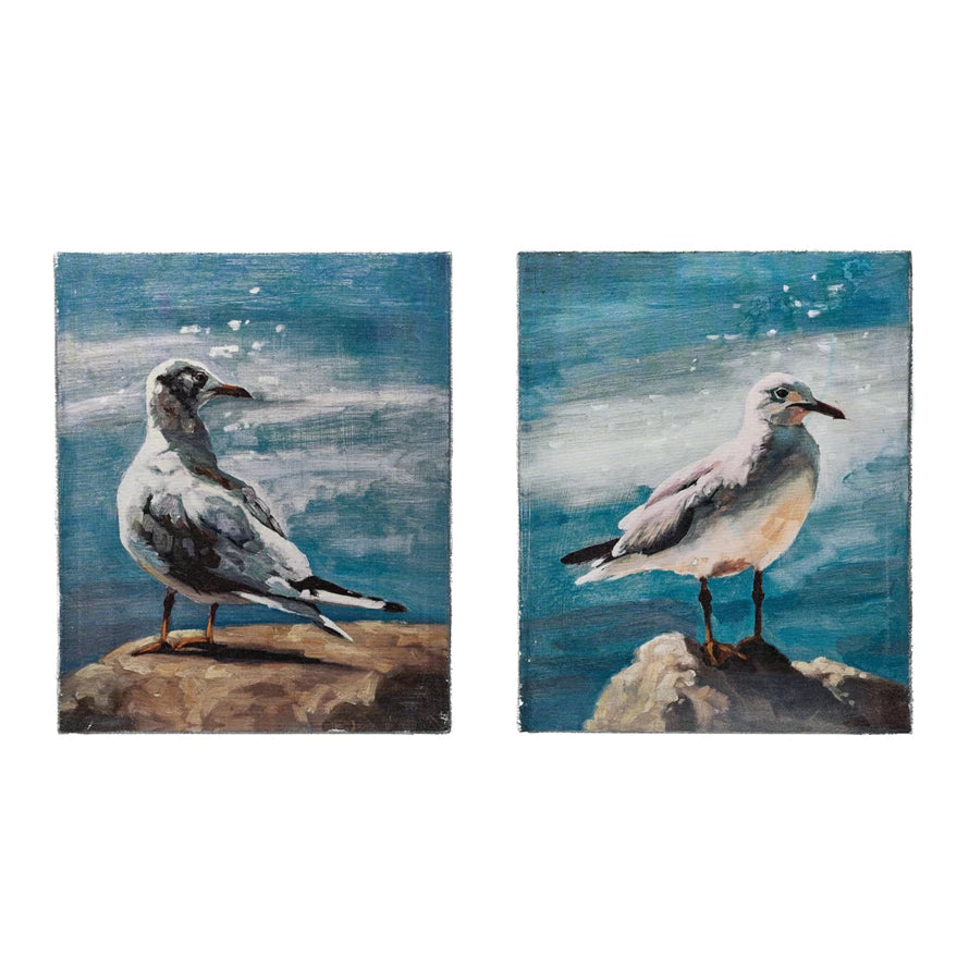 Stunning Seagull Canvas Wall Art - Coastal Beach Decor for Living Room, Bedroom & Office - Handmade Stretched Gallery Wrapped Painting