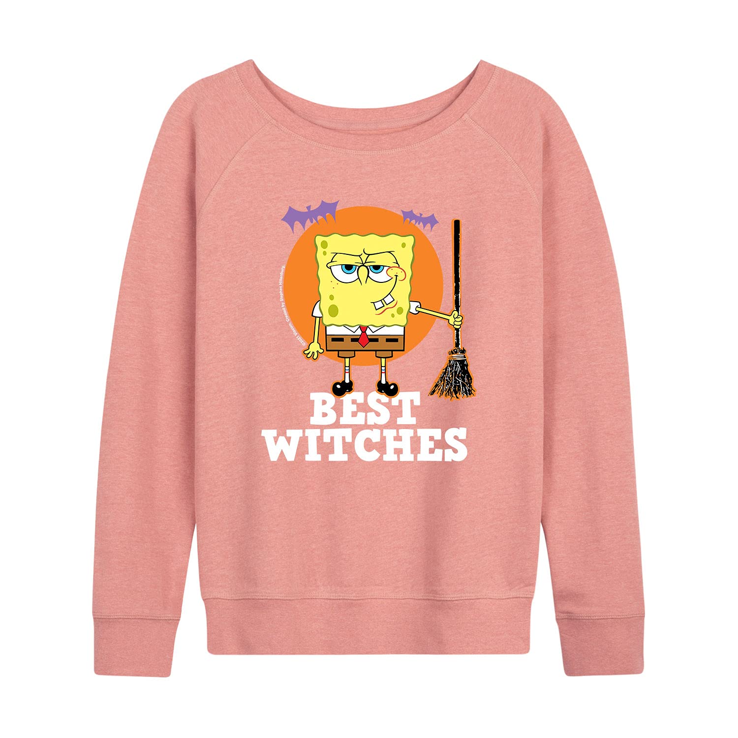 SpongeBob SquarePants Best Witches Women's Lightweight French Terry Pullover Hoodie - Soft & Comfortable Cartoon Sweatshirt for Halloween, Cosplay & Casual Wear