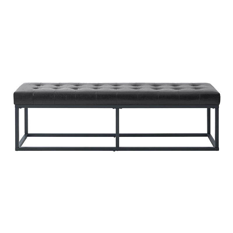 Amparo Mid Century Modern Bench with Sturdy Metal Base - Perfect for Living Room, Bedroom, or Entryway Seating