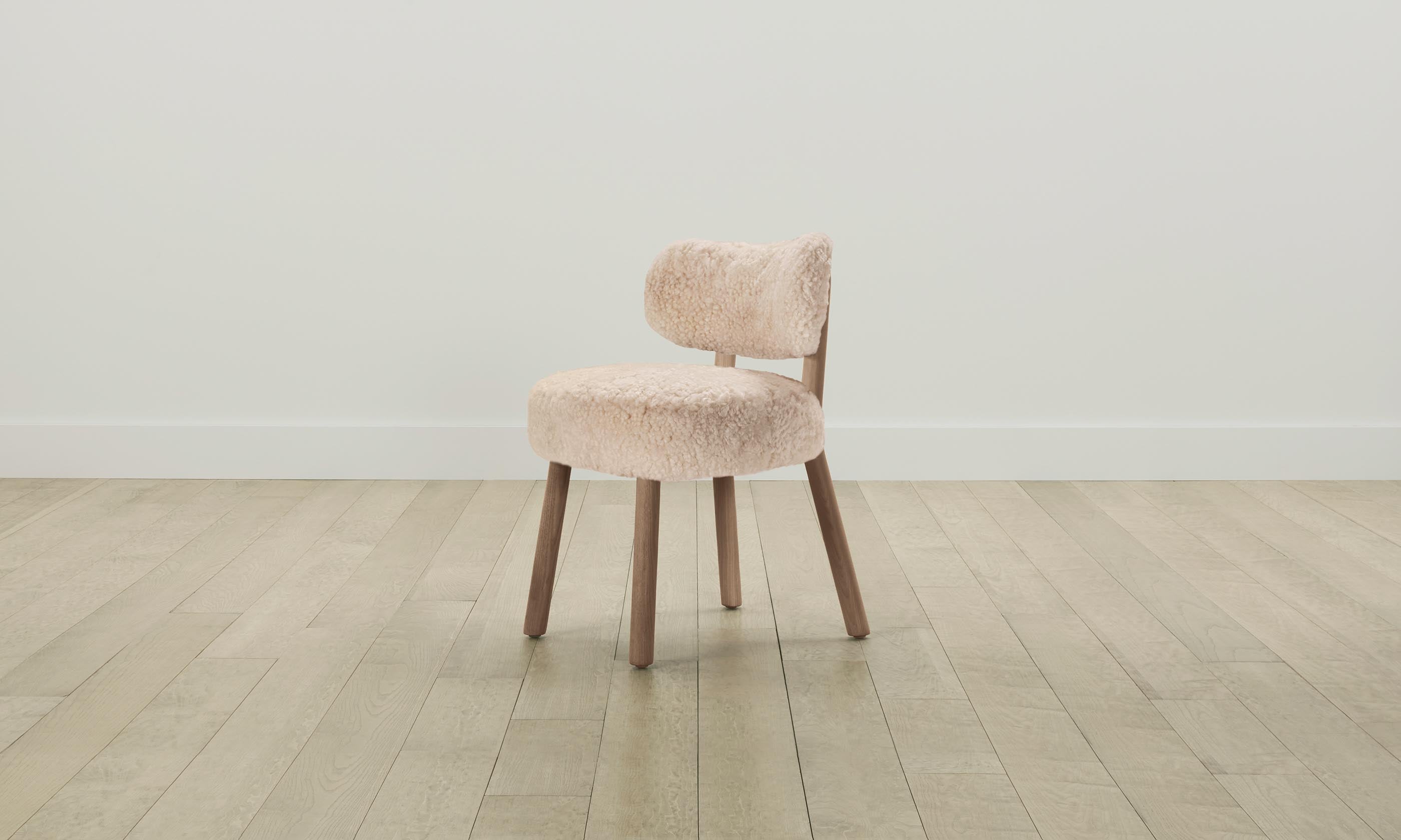Premium Shearling Dining Chair - The Jane Chair for Modern Home & Restaurant Decor - Cozy Seating for Dining Room, Kitchen, and Cafe
