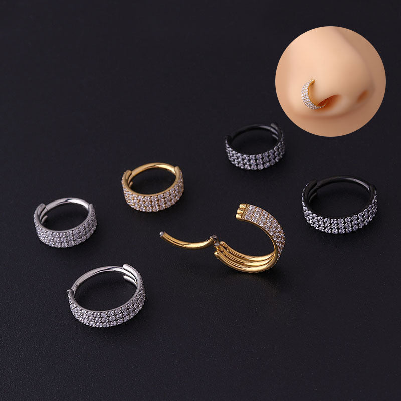 16G Surgical Steel Hypoallergenic Thick Clicker Nose Ring for Sensitive Skin | Comfortable Nose Hoop Piercing Jewelry for Everyday Wear & Special Occasions | HSPJ709