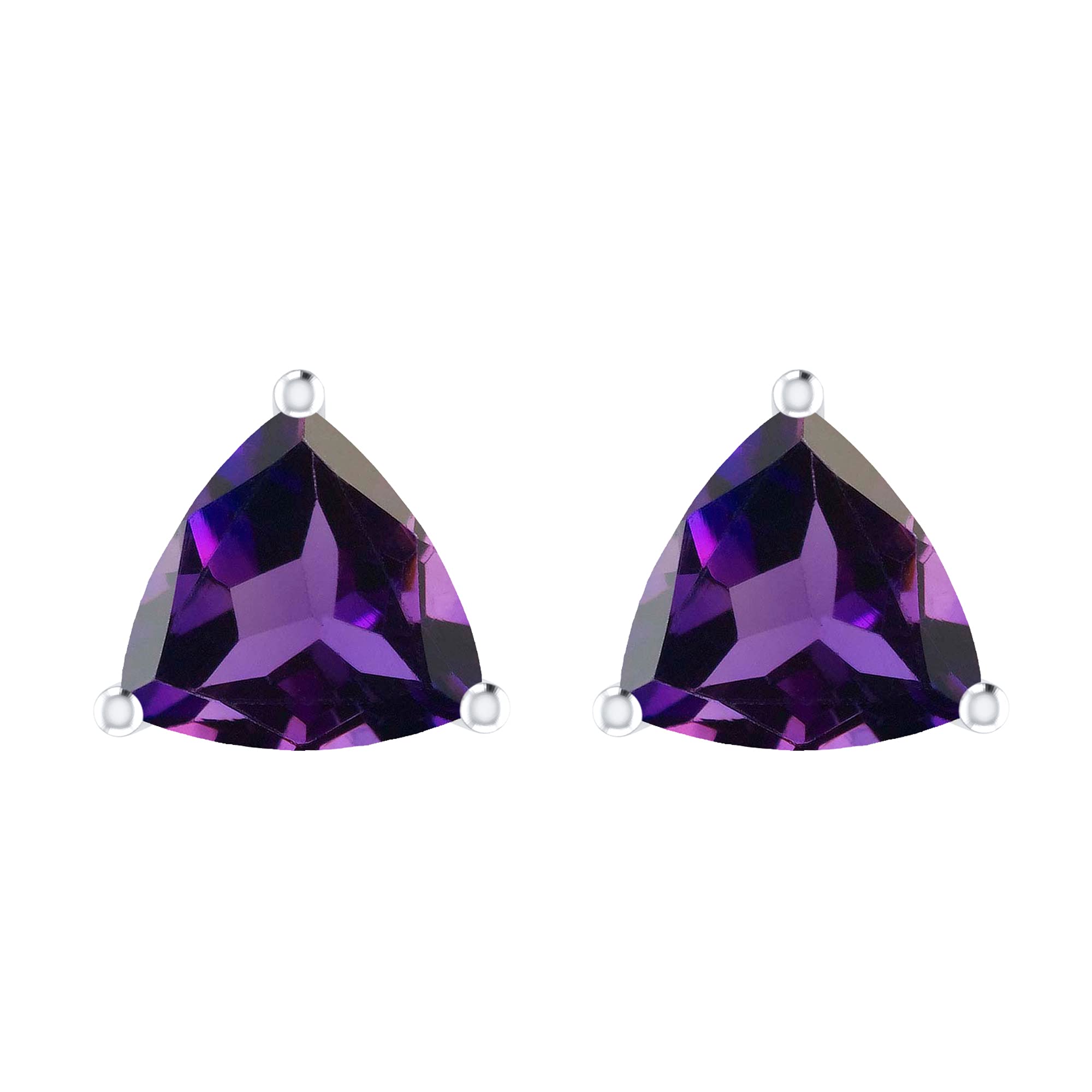 Natural Amethyst Sterling Silver Stud Earrings for Women - Hypoallergenic & Elegant Jewelry for Everyday Wear, Gifts & Special Occasions