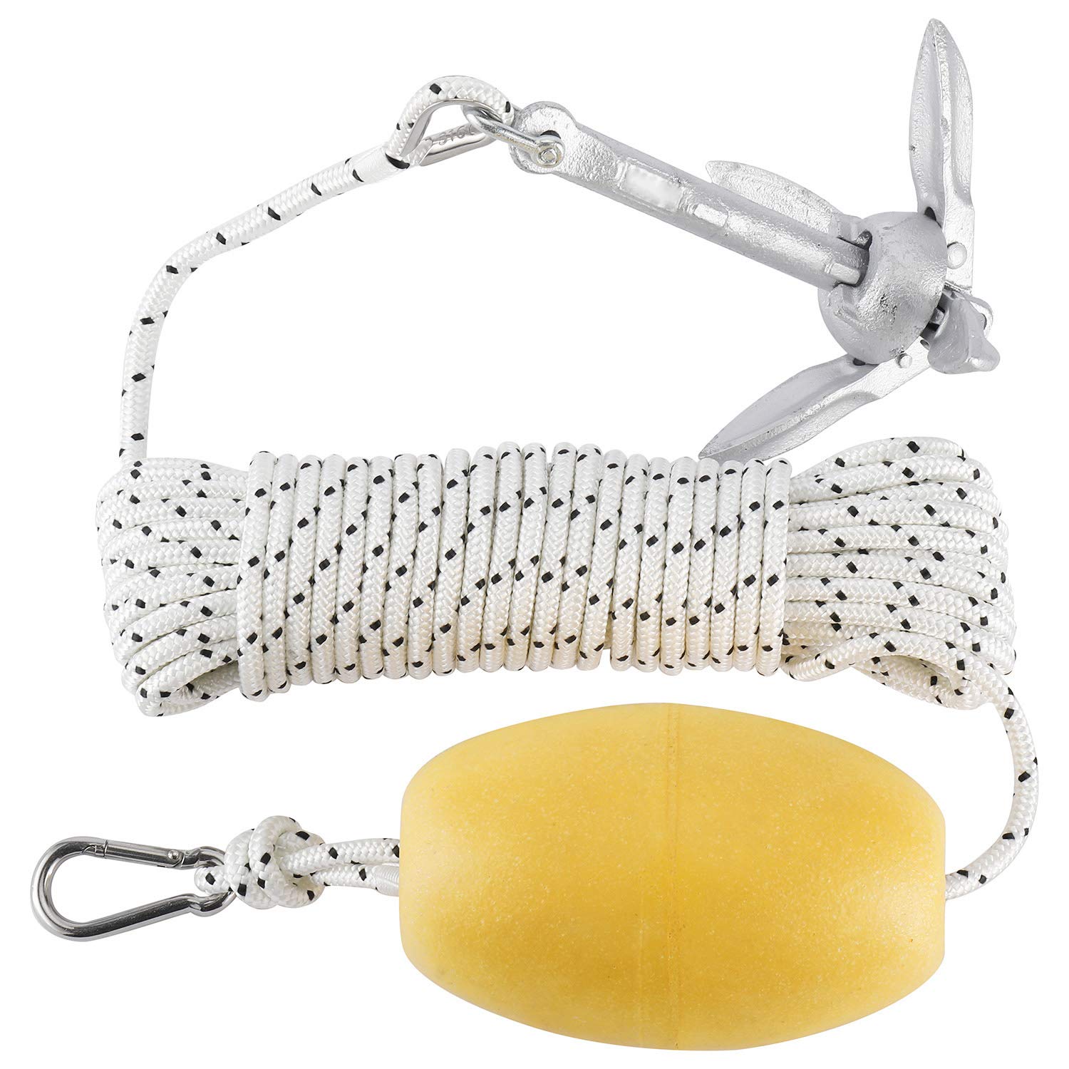 NovelBee 3.5lb Kayak Folding Anchor with Hooks, Buoy Ball & 5/16