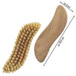 6 Pack Wooden Scrub Brushes with Ergonomic S-Shaped Handle - Heavy Duty Cleaning Brushes for Kitchen, Bathroom, Garden, Grill & Outdoor Use - Perfect for Pots, Pans, Tiles & Tough Stains