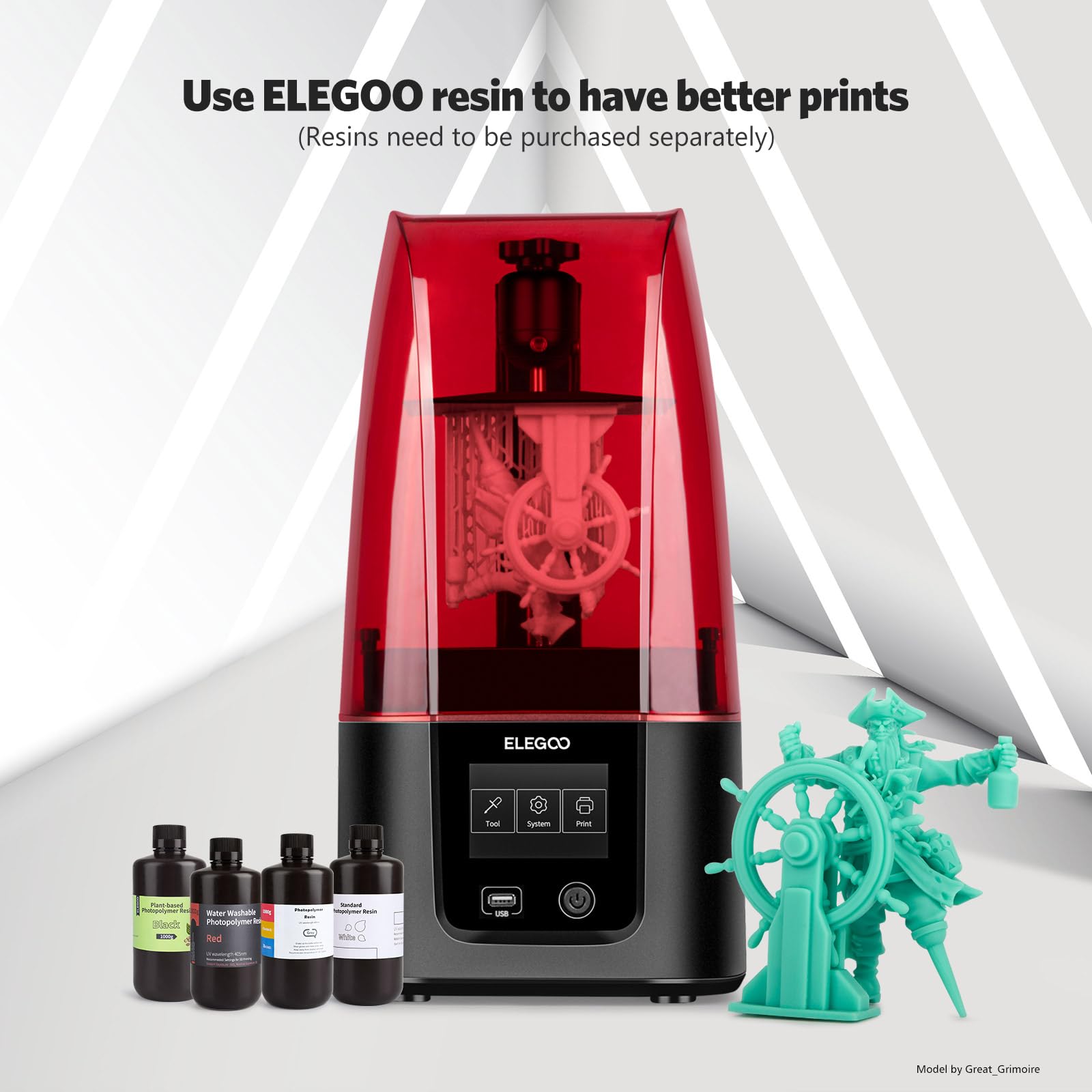 ELEGOO Mars 3 MSLA 3D Printer with 6.66