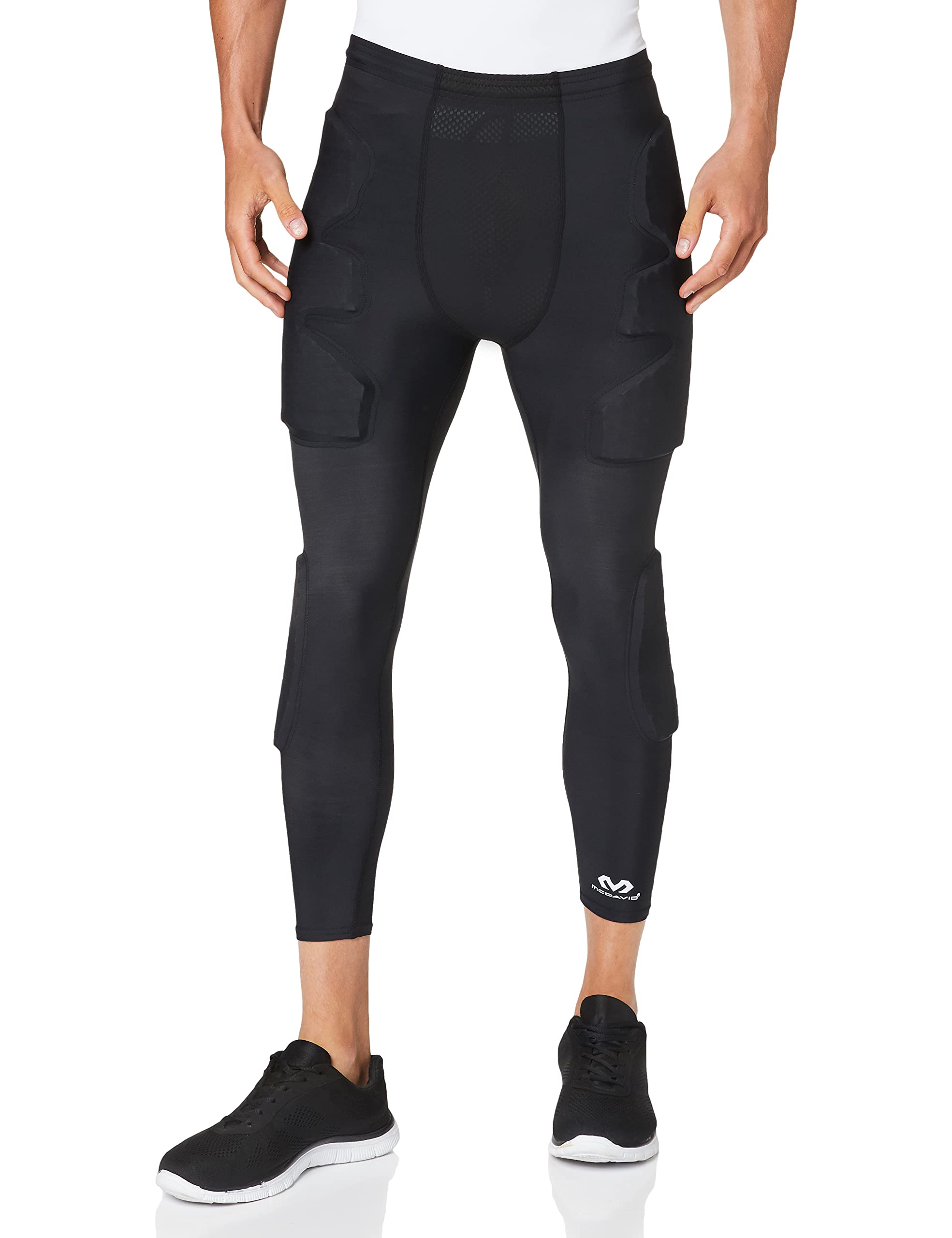 McDavid HexPad 3/4 Padded Goalkeeper Compression Base Layer Soccer Pants - Protective Leggings for Soccer Goalies with Impact Protection - Perfect for Training, Matches & Goalkeeper Drills
