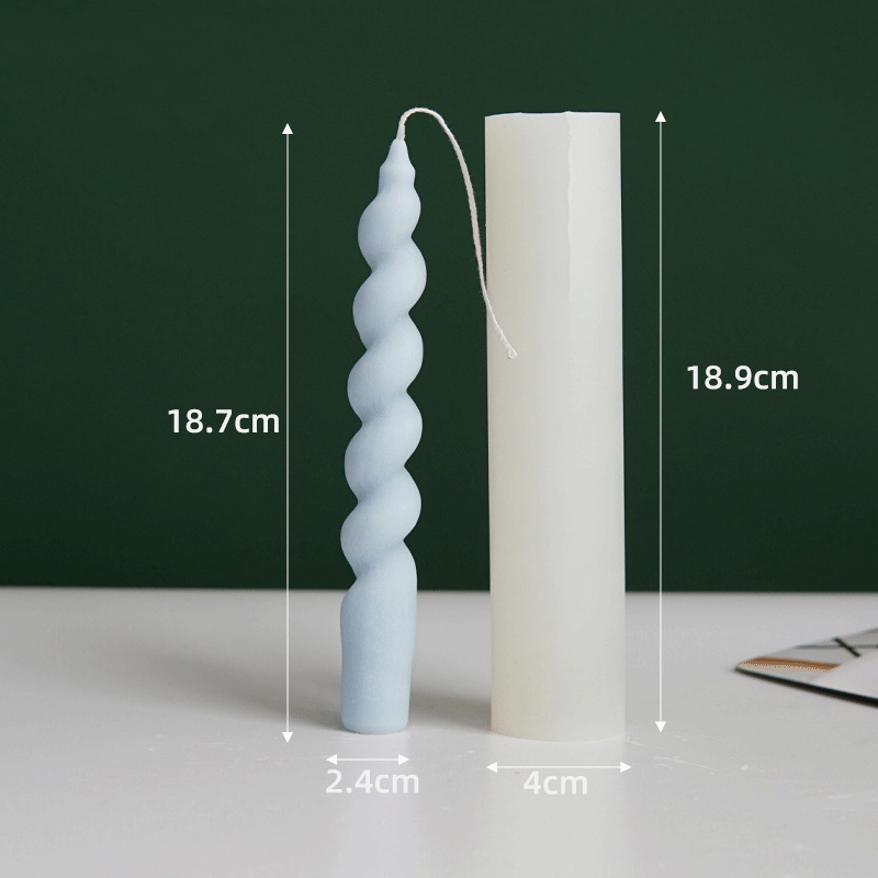 Spiral Silicone Candle Mold for DIY Candles - Flexible Reusable Baking Molds for Home Decor, Wedding, Party & Gift Making
