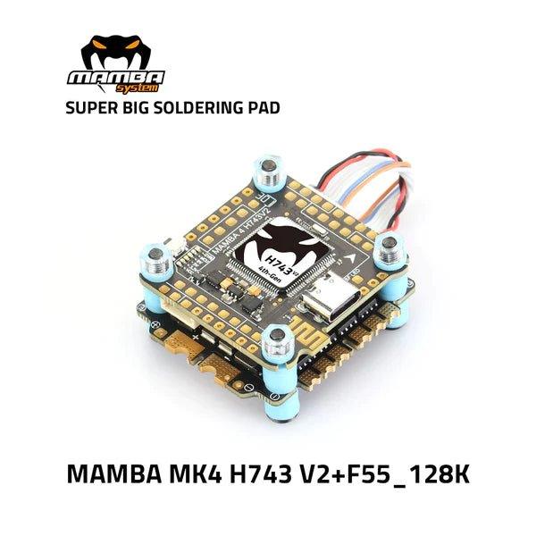 Diatone MAMBA MK4 H743 V2 Flight Controller & F55A 55A 3-6S BLHeli_32 ESC Stack - 30x30mm for FPV Drone Racing and Freestyle Flying