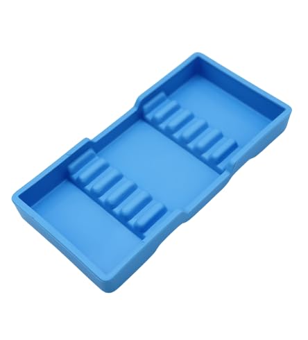 2-Pack Autoclavable Plastic Dental Instrument Organizer Trays - #16A Standard Size, Blue - Perfect for Dental Clinics, Hospitals & Sterilization Centers