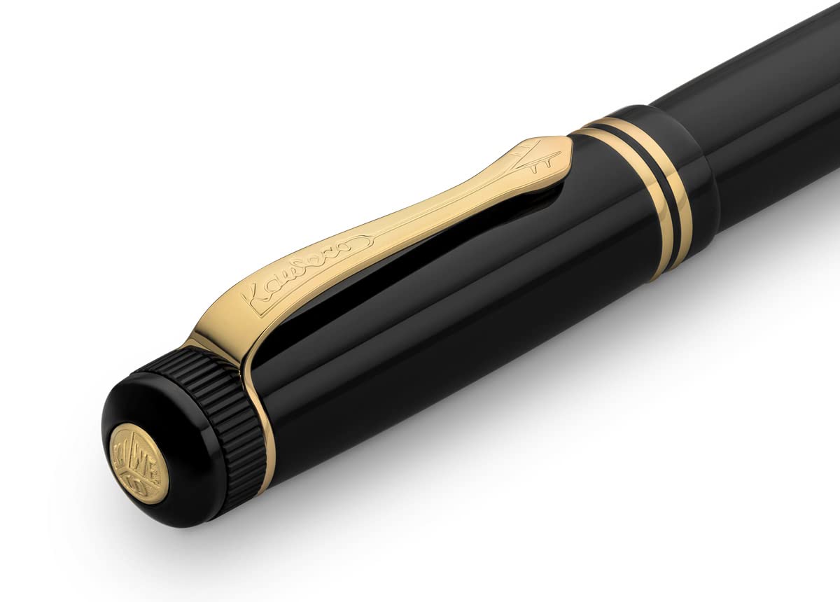 Kaweco DIA2 Gold Retractable Ballpoint Pen with Standard G2 Refills - Premium Acrylic Ball Pen (14cm) in Elegant Tin Box - Perfect for Office, School & Gift Giving