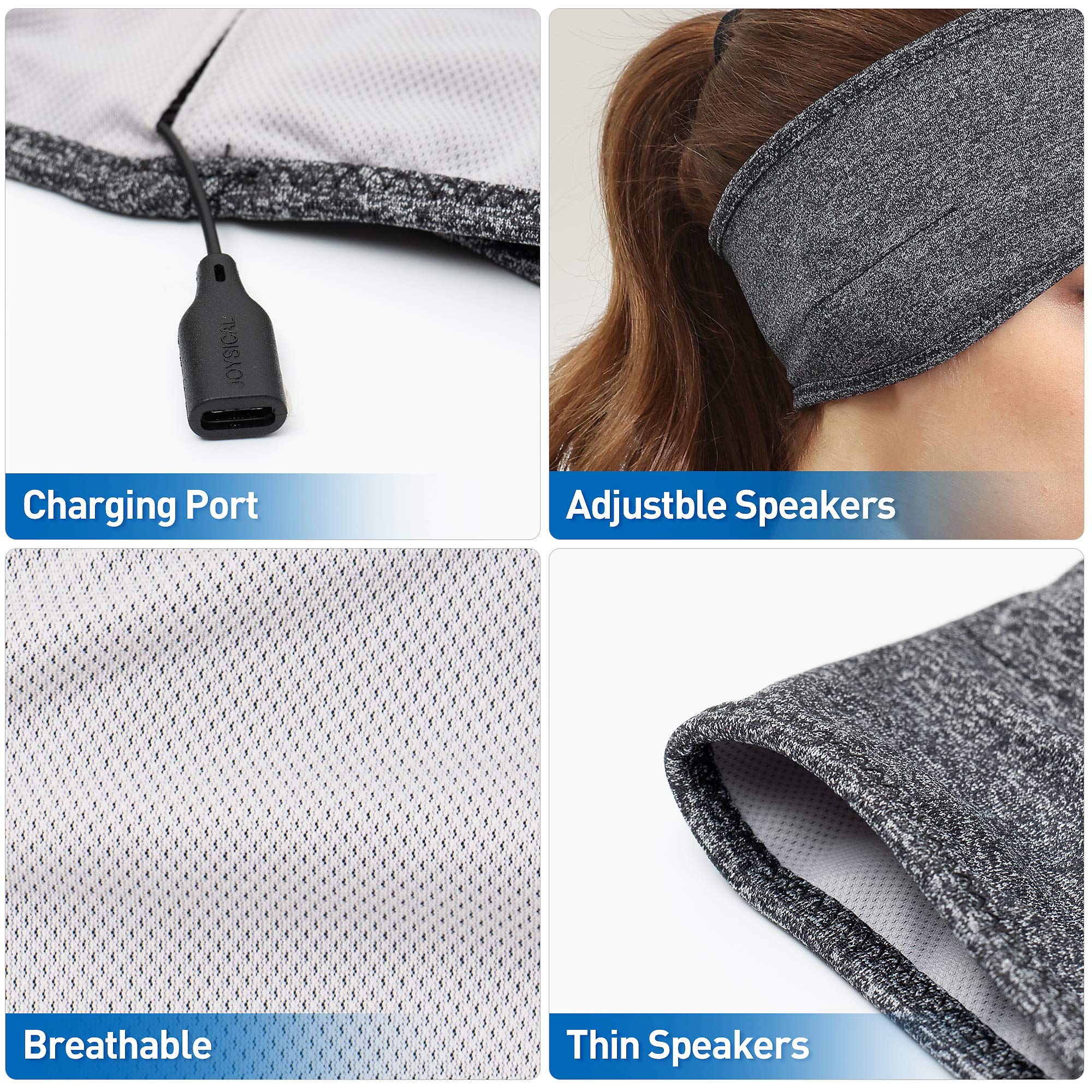Perytong Bluetooth Sleep Headphones - Wireless Sports Headband with Ultra-Thin HD Stereo Speakers for Sleeping, Workout, Jogging, Yoga, Meditation | Comfortable for Air Travel & Insomnia Relief | Perfect for Night Use, Gym, Travel & Relaxation