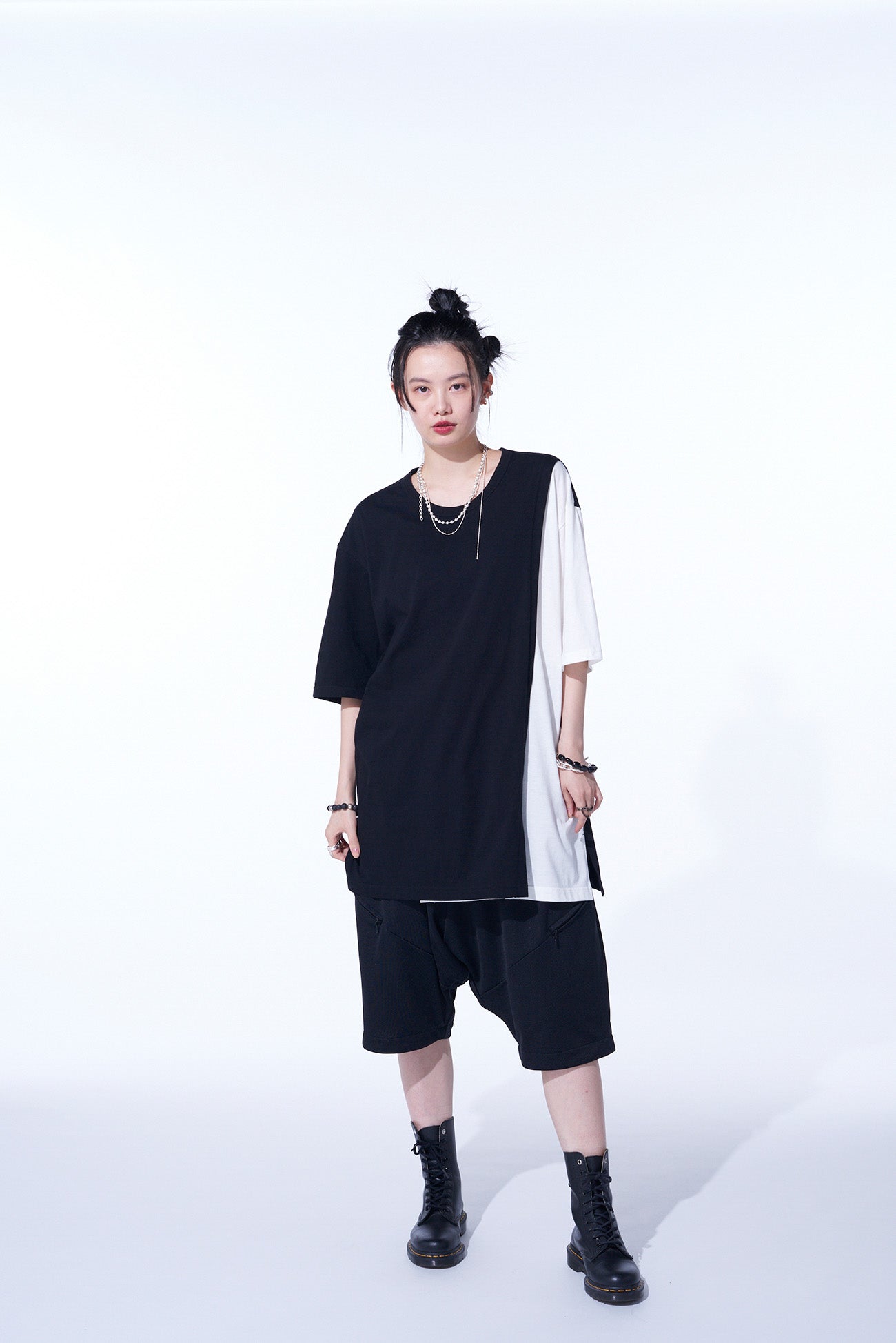 Color Switched Layered T-Shirt for Women - Trendy Fashion Tee for Casual Wear, Street Style & Everyday Outfits