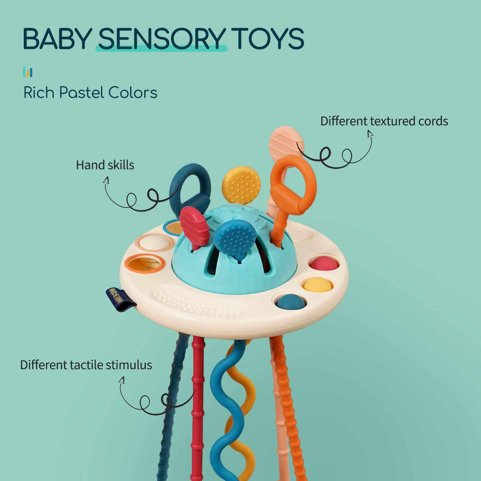 Montessori Toys for 1 Year Old - Sensory Travel Toys for Babies 6-12 Months | Perfect for Airplane & Fine Motor Skills Development