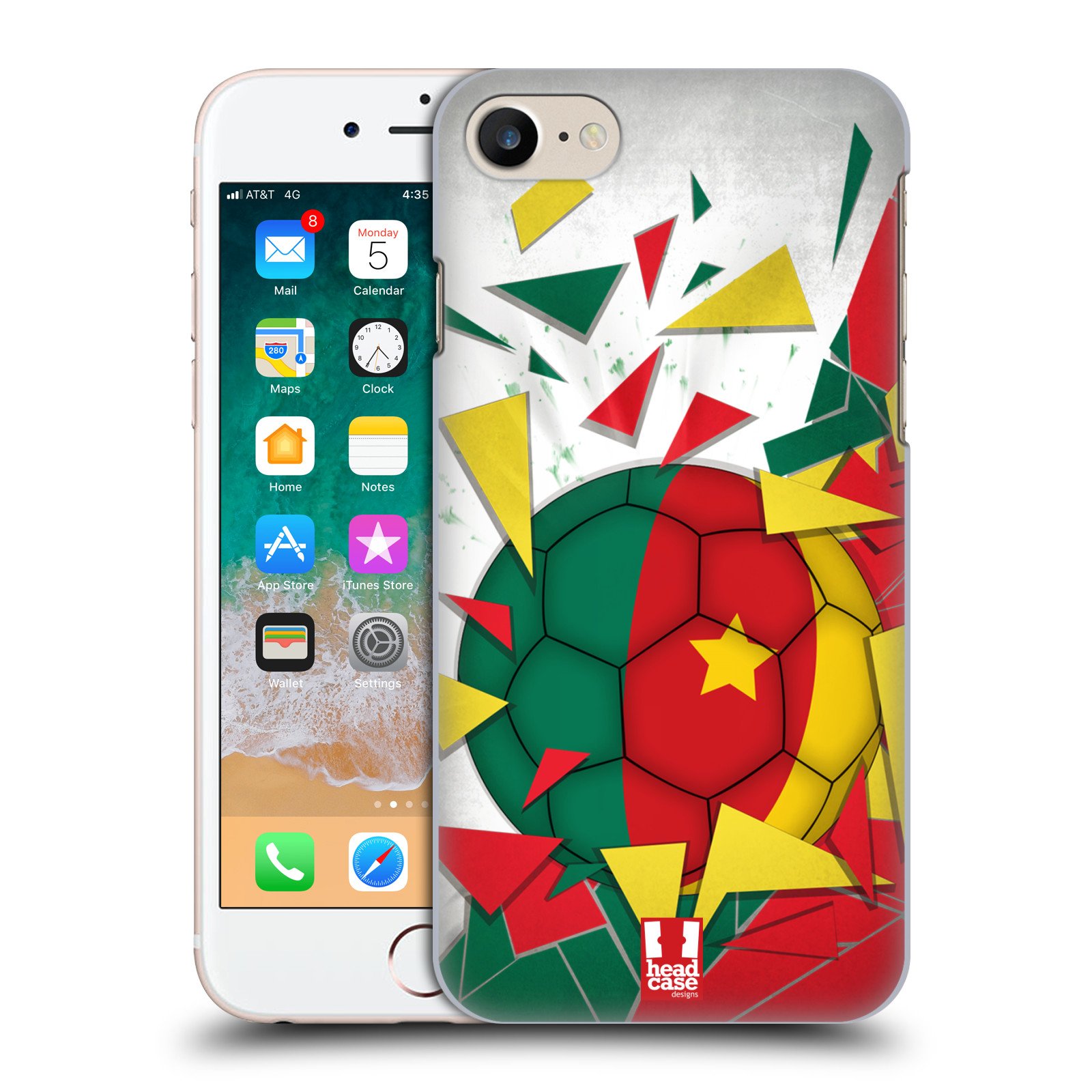 Cameroon Football Breaker Hard Back Case Compatible with Apple iPhone 7/8/SE 2020 & 2022 - Durable Protective Phone Cover for Soccer Fans | Perfect for Match Days & Travel