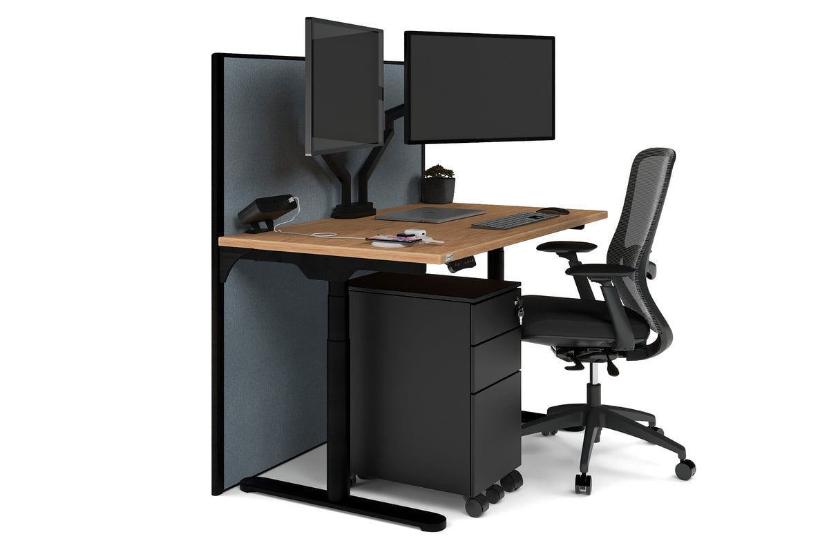 Flexi Premium Height Adjustable Single Workstation [1400L x 700W] - Ergonomic Standing Desk for Home Office, Gaming & Study - Electric Sit Stand Desk with Memory Function