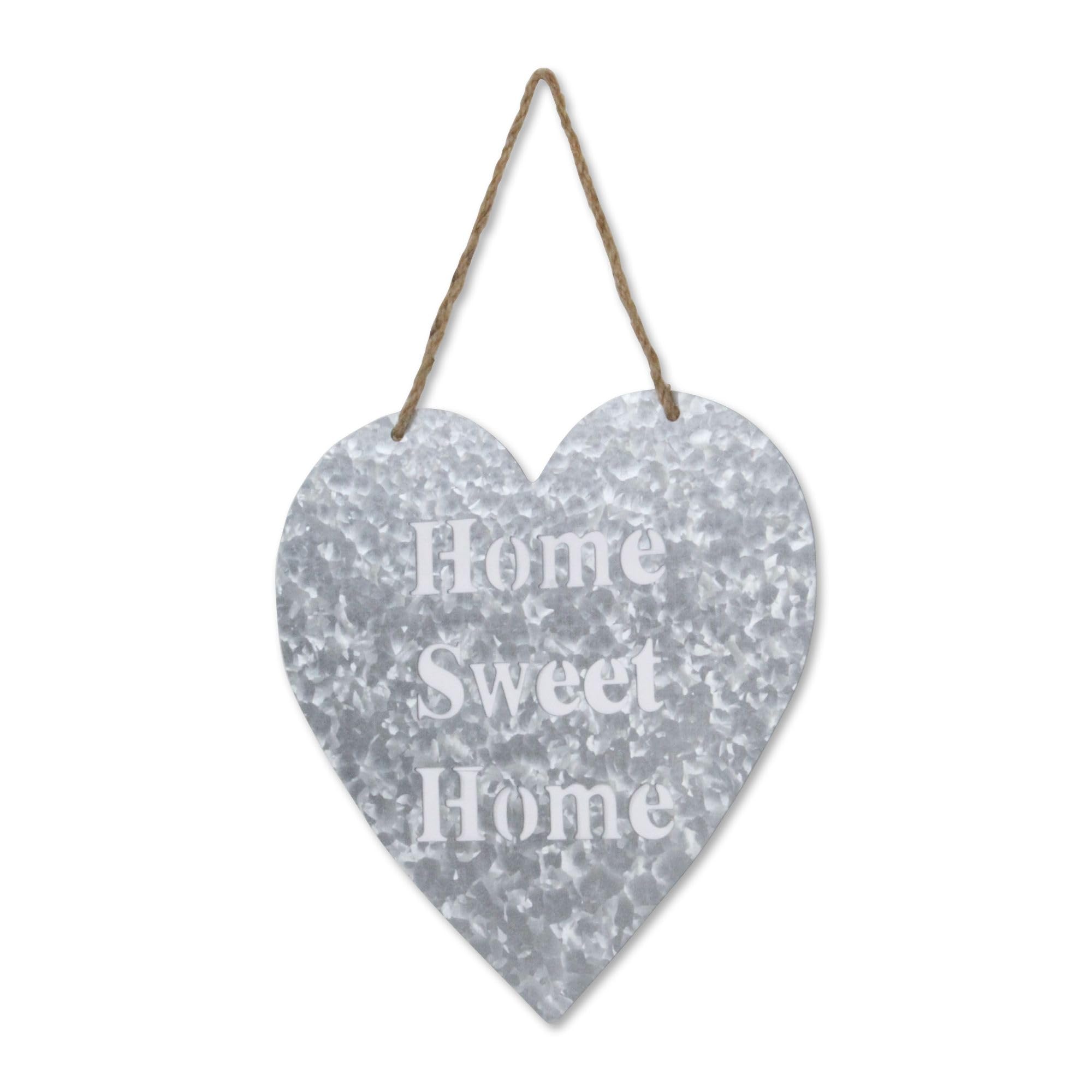 15 Inch Gray and White 'Home Sweet Home' Wall Sign - Rustic Farmhouse Decor for Living Room, Bedroom, or Entryway