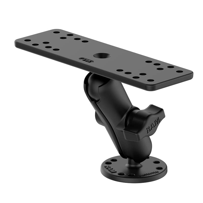 RAM Mounts Garmin Marine Electronic Mount RAM-B-111U with Medium Arm - Compatible with Select Garmin Devices for Boating and Marine Navigation