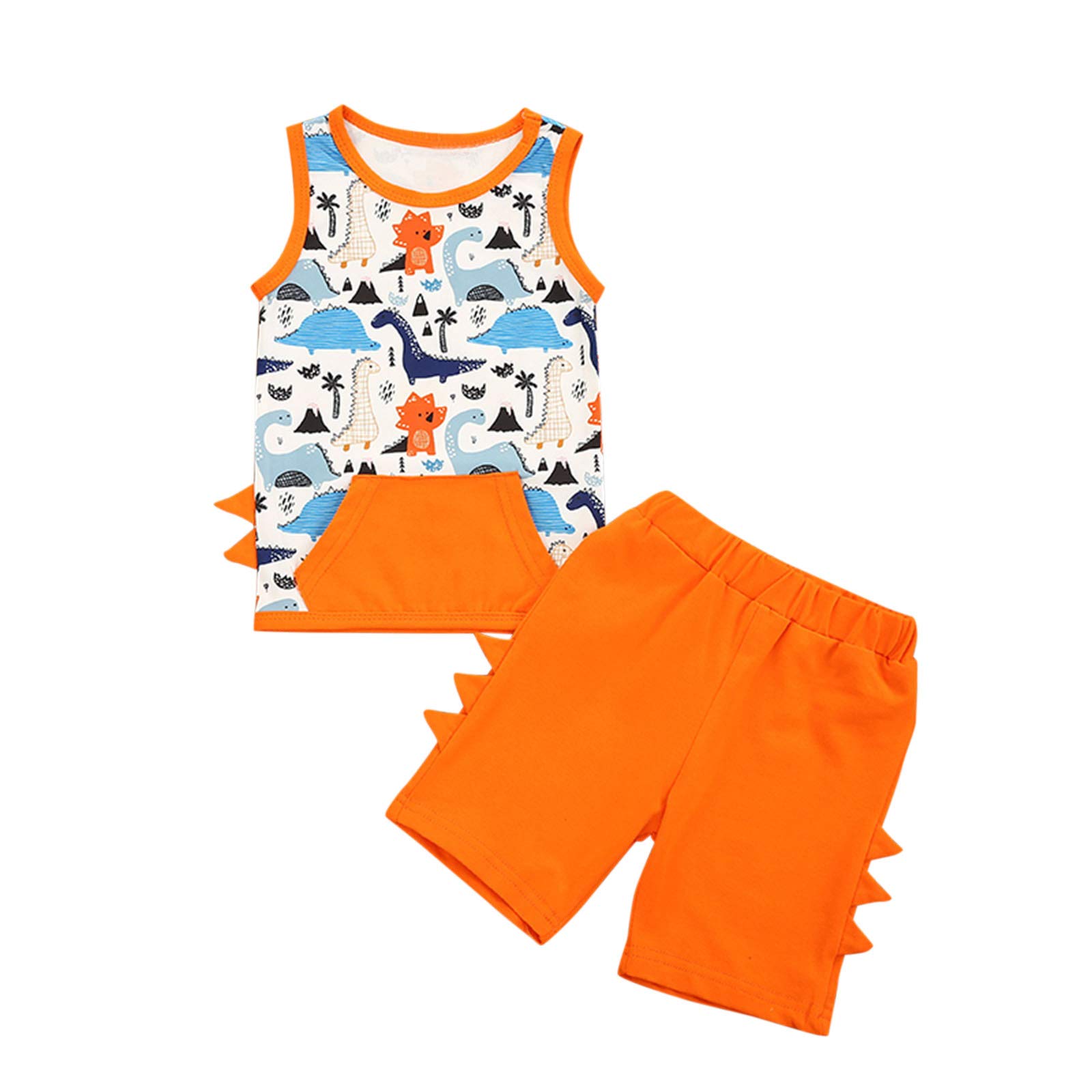 Dinosaur Print Baby Clothes Set - 100% Cotton Newborn Infant Outfits for Boys & Girls | Soft & Comfortable Dinosaur-Themed Top & Shorts for Playtime, Photo Shoots & Daily Wear