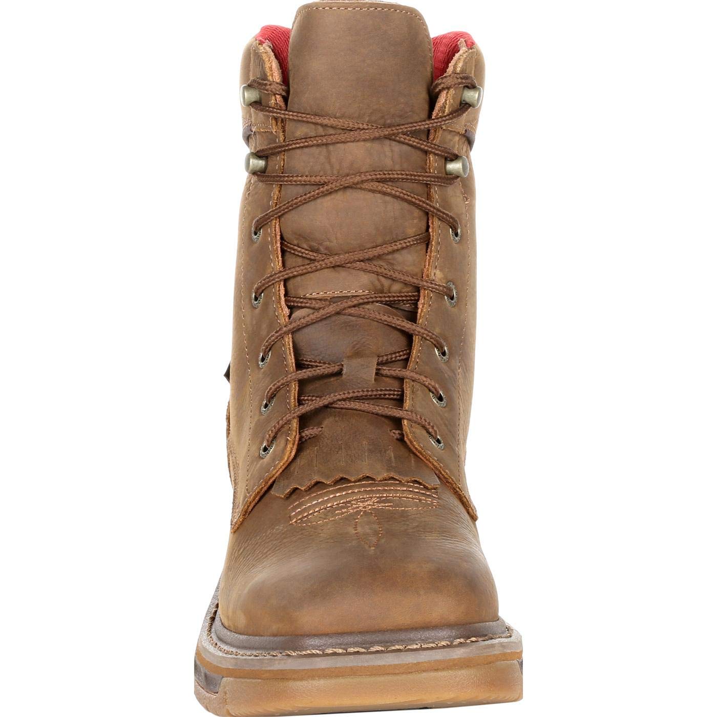 ROCKY Iron Skull Composite Toe Waterproof Western Boots for Men - Steel Toe Work Boots with Slip Resistant Outsole, Perfect for Construction, Ranch Work & Outdoor Activities