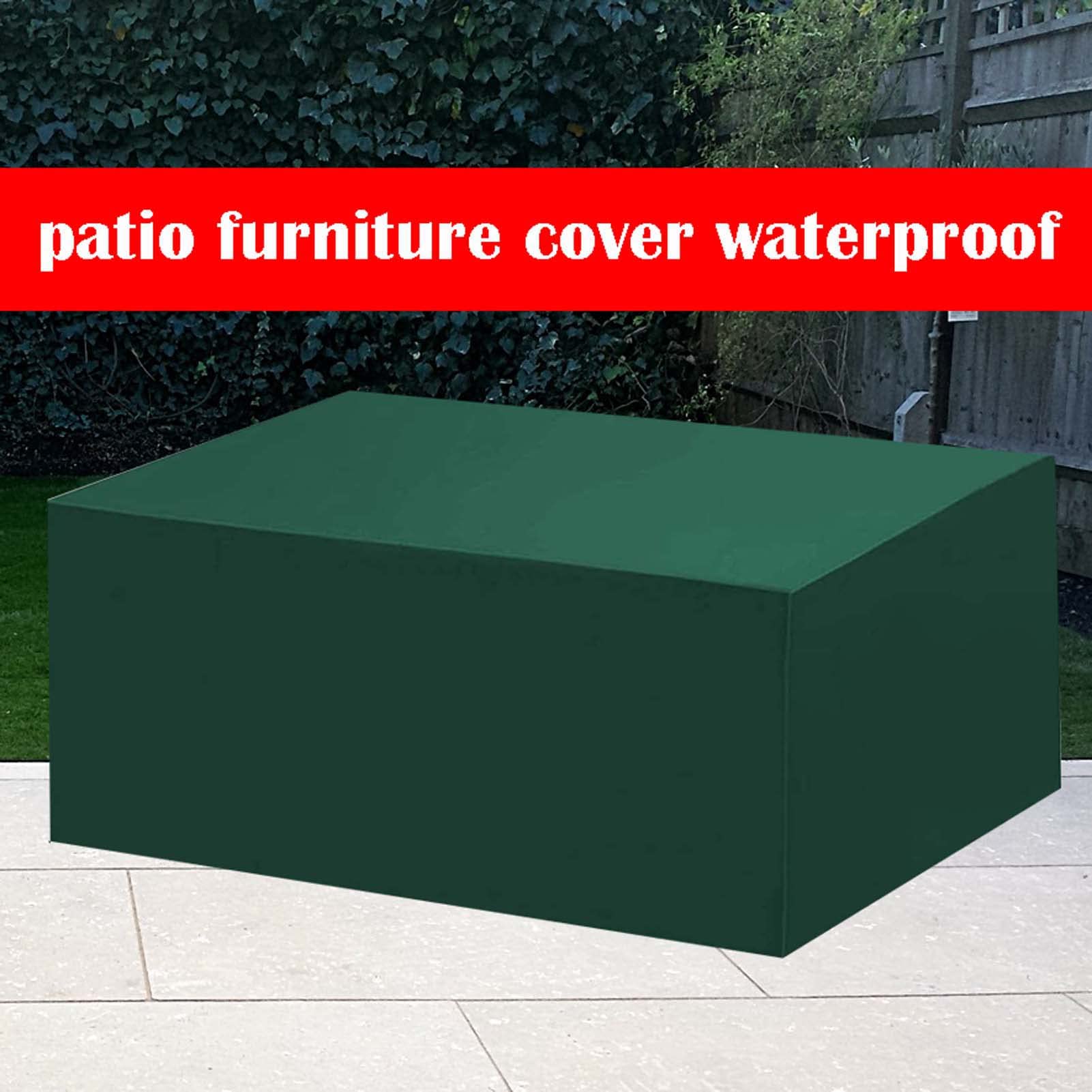 Heavy Duty 420D Oxford Waterproof Outdoor Garden Furniture Covers 67x37x28 Inch - Patio Rattan Cube Set & Table Cover for All Weather Protection - Perfect for Backyard, Deck, and Poolside Use