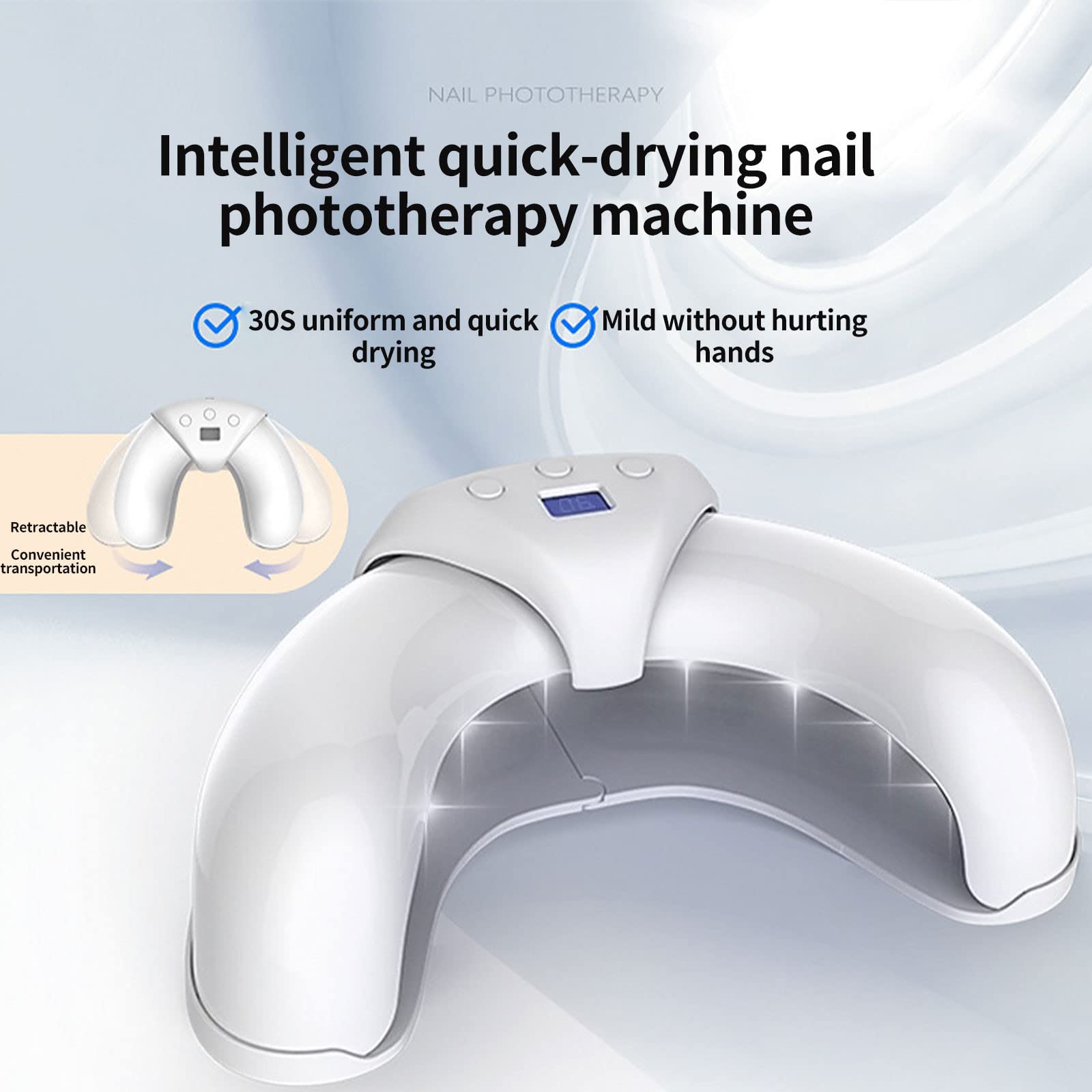 UV LED Nail Lamp 36W - Quick Dry Gel Polish Light with 3 Timers for Home & Salon Use
